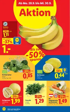 Petersilie, Je Bund, Ca. 200 g ab 24.09.2026 gültig | Seite: 45 | Produkte: Petersilie, Bananen
