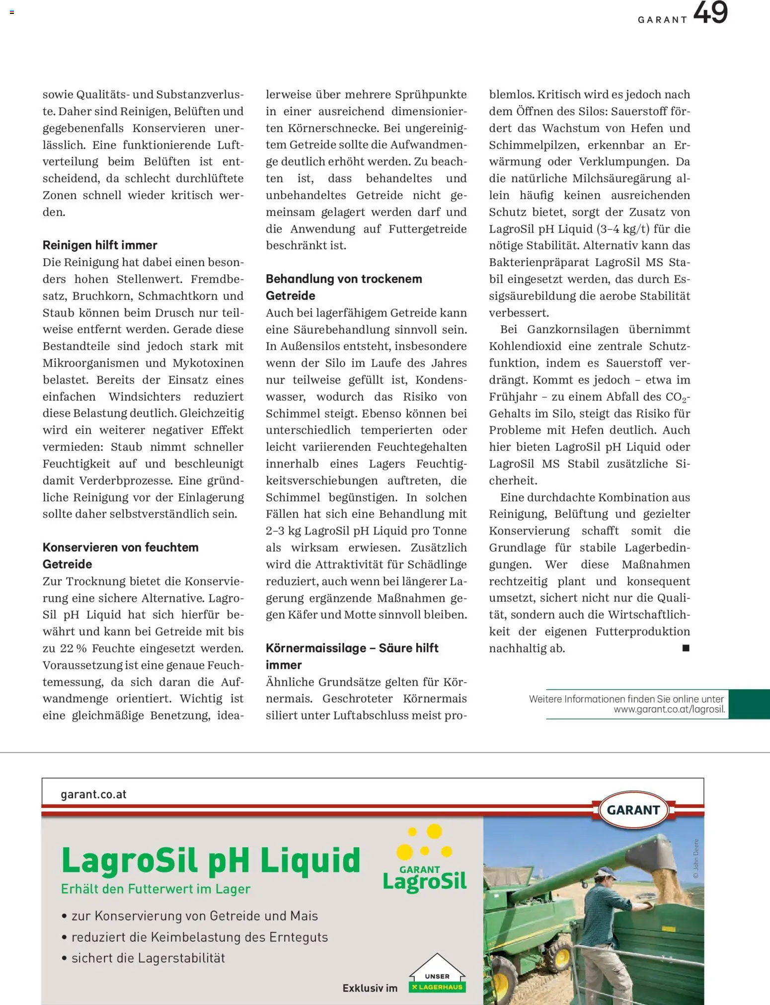 Lagerhaus Unser Land Juli - August 2026 gültig ab 01.07.2026 | Seite: 49 | Produkte: Getreide