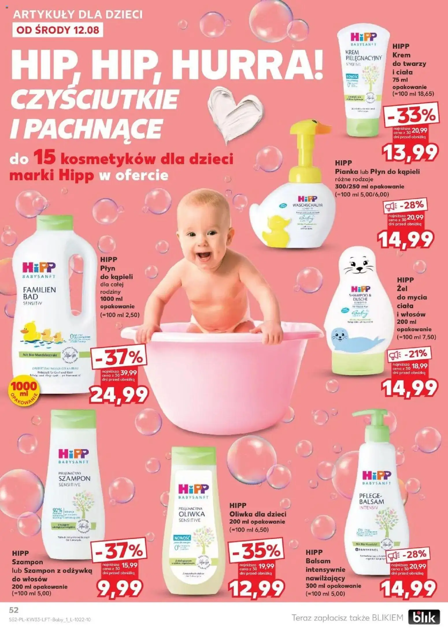 Kaufland - Kaufland Gazetka Tygodnia ważne do 19.08 od 12.08.2026 - od jutra PDF | Strona: 52 | Produkty: Płyn do kąpieli, Odżywka, Odżywka do włosów, Krem do twarzy