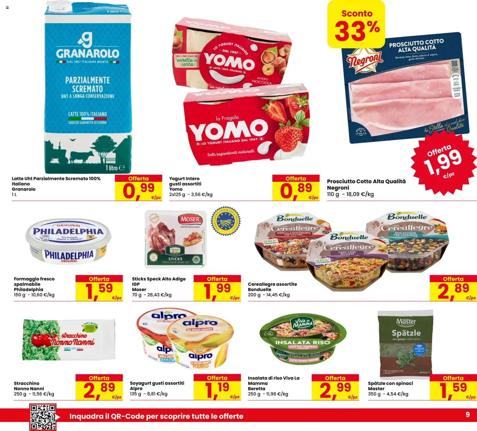 Volantino Eurospar del 28.05.2026 | Pagina: 9 | Prodotti: Formaggio, Spinaci, Tonno, Feta