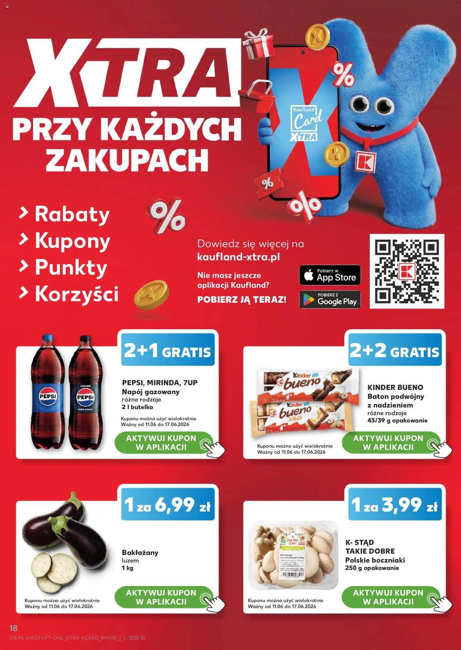 Kaufland Polsko leták od 11.06.2026 | Strana: 18 | Produkty: Kinder, Kinder Bueno