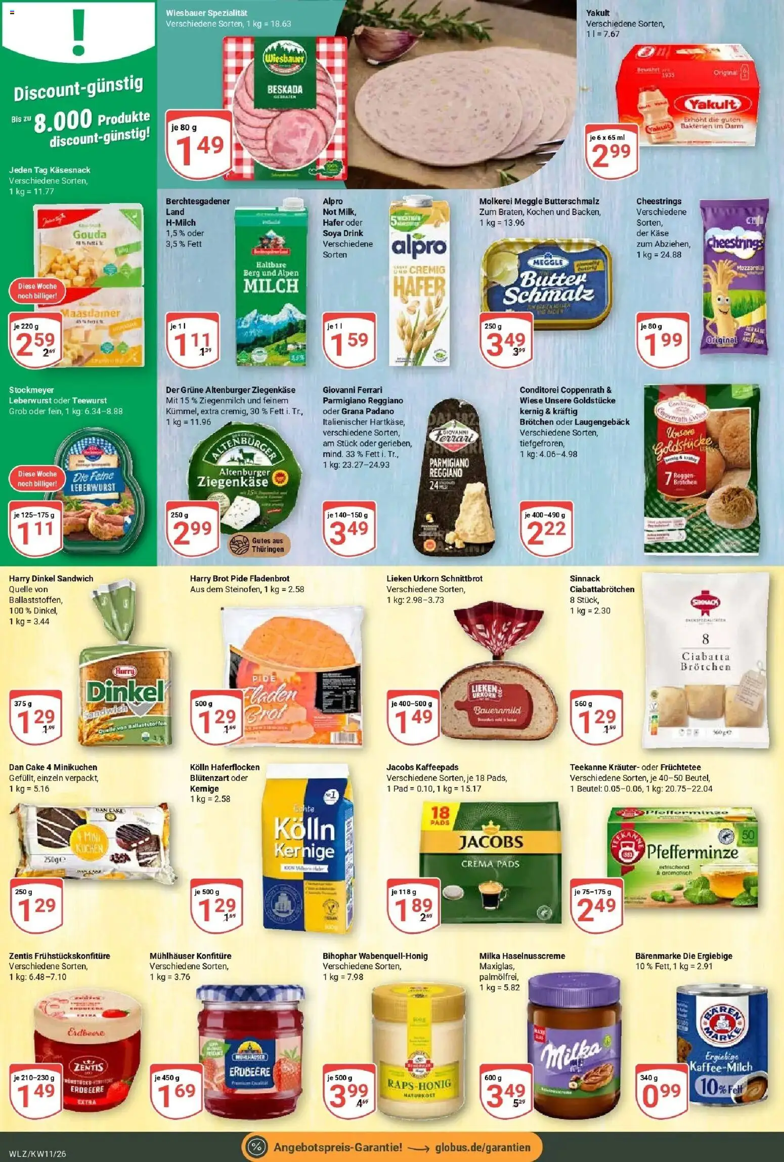 Globus prospekt Weischlitz	 – gültig ab 09.03.2026 | Seite: 12 | Produkte: Kolln, Milka, Alpro, Brot