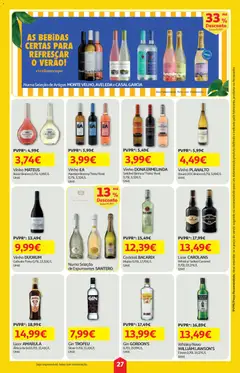 Pré-visualização Auchan folheto válido de 02/07/2026 | Página: 27 | Produtos: Whisky, Licor, Vinho, Gin