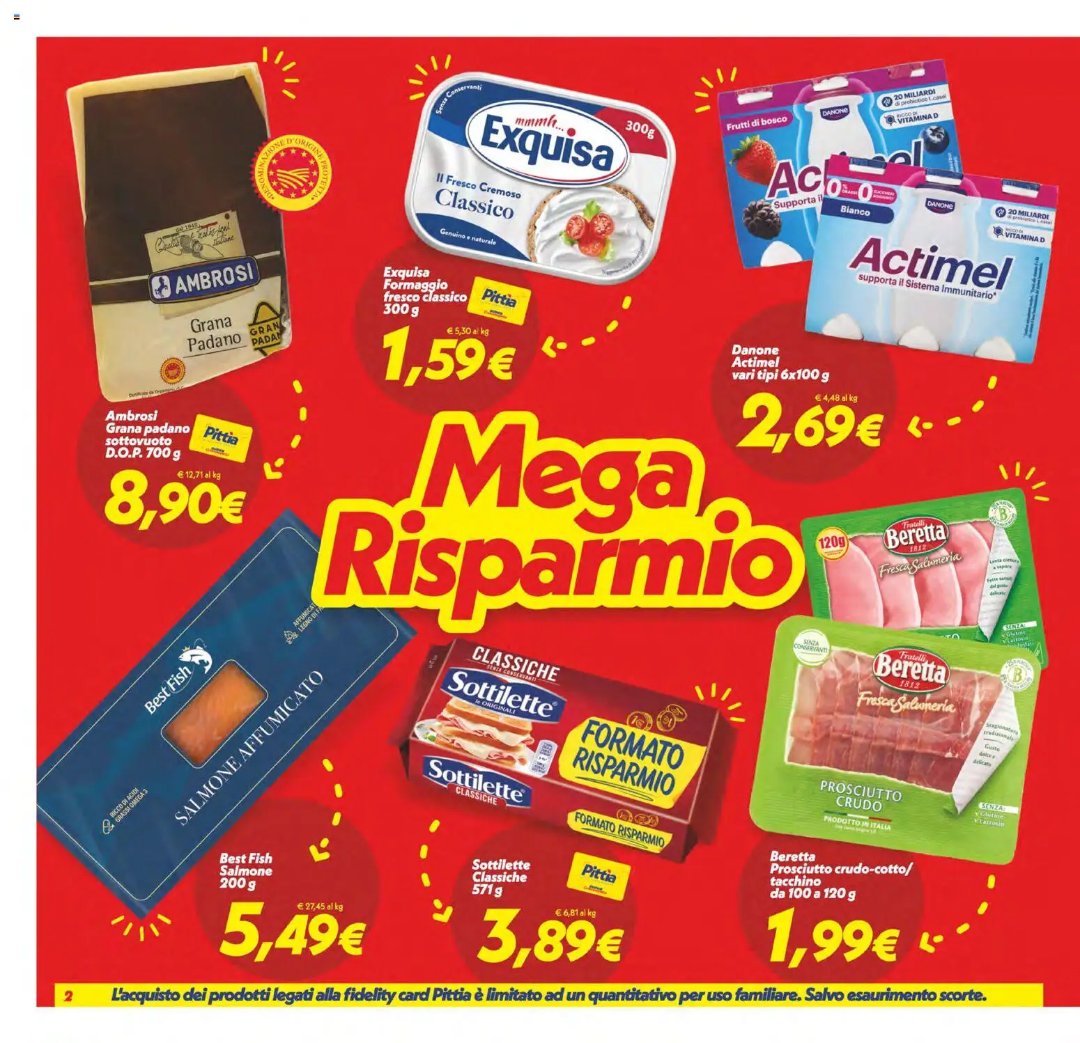 Volantino SuperConveniente del 07.04.2026 | Pagina: 2 | Prodotti: Salmone affumicato, Salmone, Formaggio, Prosciutto