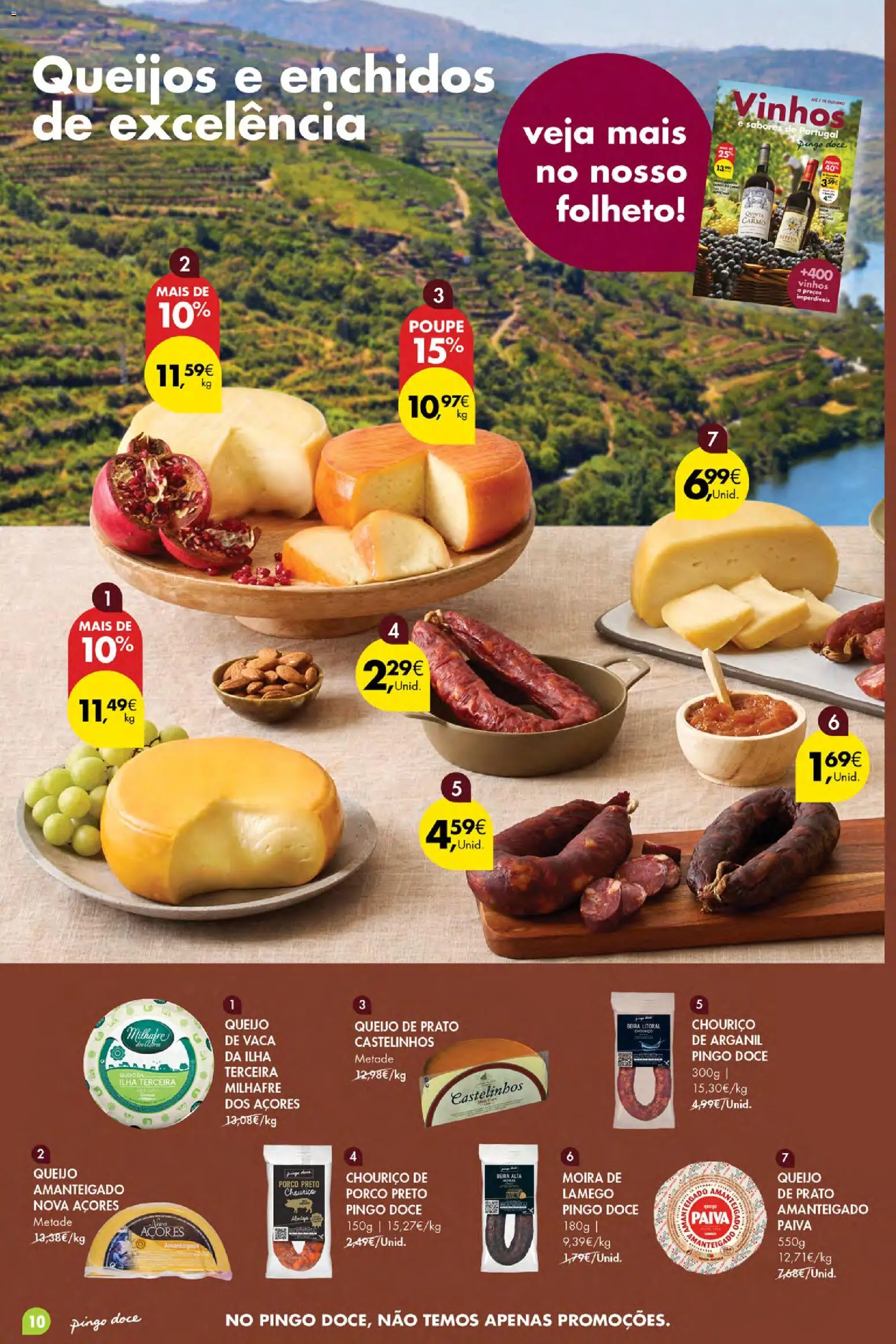 Pingo Doce folheto Poupe Esta Semana Açores │ válido de 01/10/2026 | Página: 10 | Produtos: Queijo, Chouriço