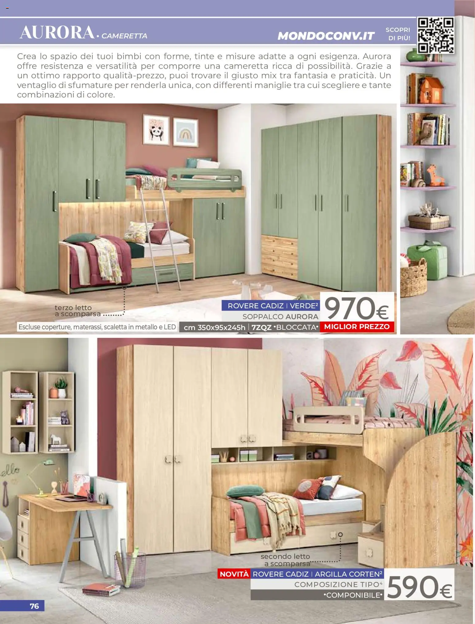 Volantino Mondo Convenienza del 01/07/2026 | Pagina: 78 | Prodotti: Scaletta, Letto