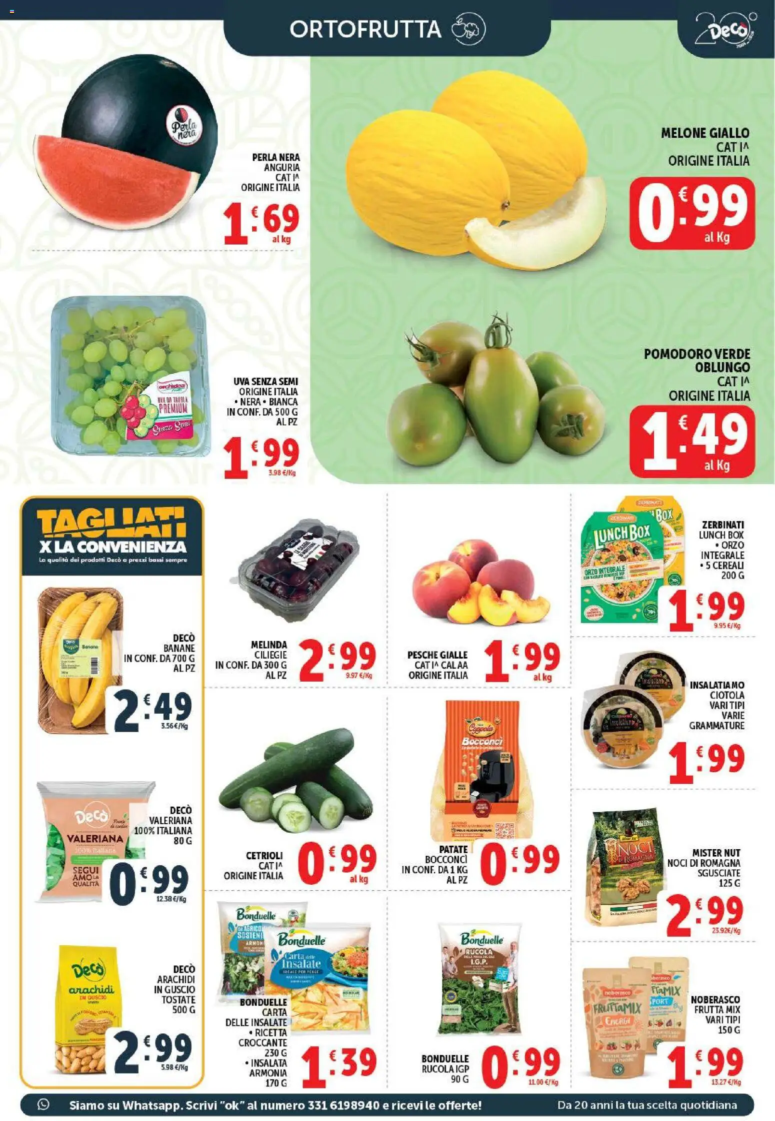 Volantino Decò del 21/07/2026 | Pagina: 7 | Prodotti: Valeriana, Insalata, Patate, Ciotola