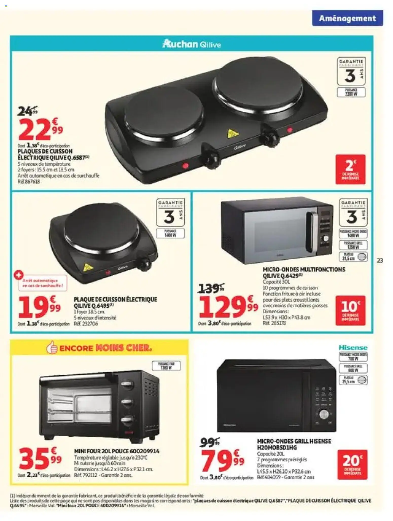 {H1} | Page: 23 | Produits: Four, Plaque de cuisson, Grill, Mini four