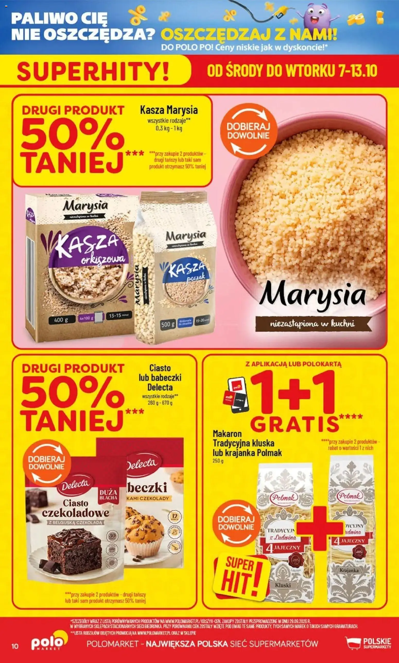 Nowa POLOmarket gazetka od jutra 07.10.2026 | Strona: 10 | Produkty: Babeczki, Czekolada, Belgijska czekolada, Kluski