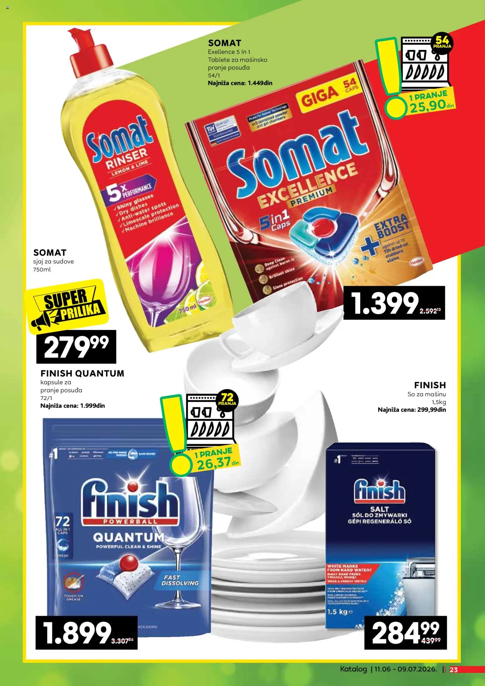 Mercator katalog - važi od 11.06.2026 | Strana: 23 | Proizvode: Somat, Kapsule, Finish, So