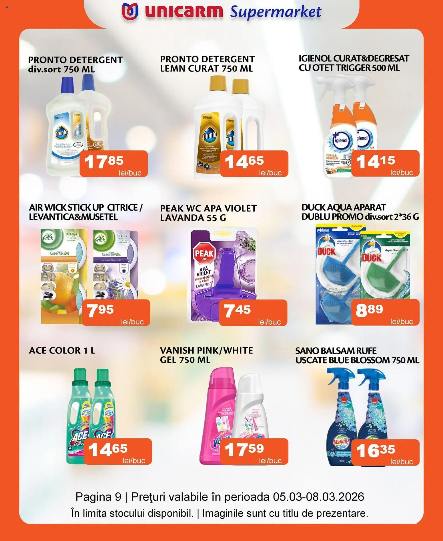 Noul catalog Unicarm – valabil de la 05.03.2026 | Pagină: 11 | Produse: Cremă, Pufuleți, Cereale, Lămâie