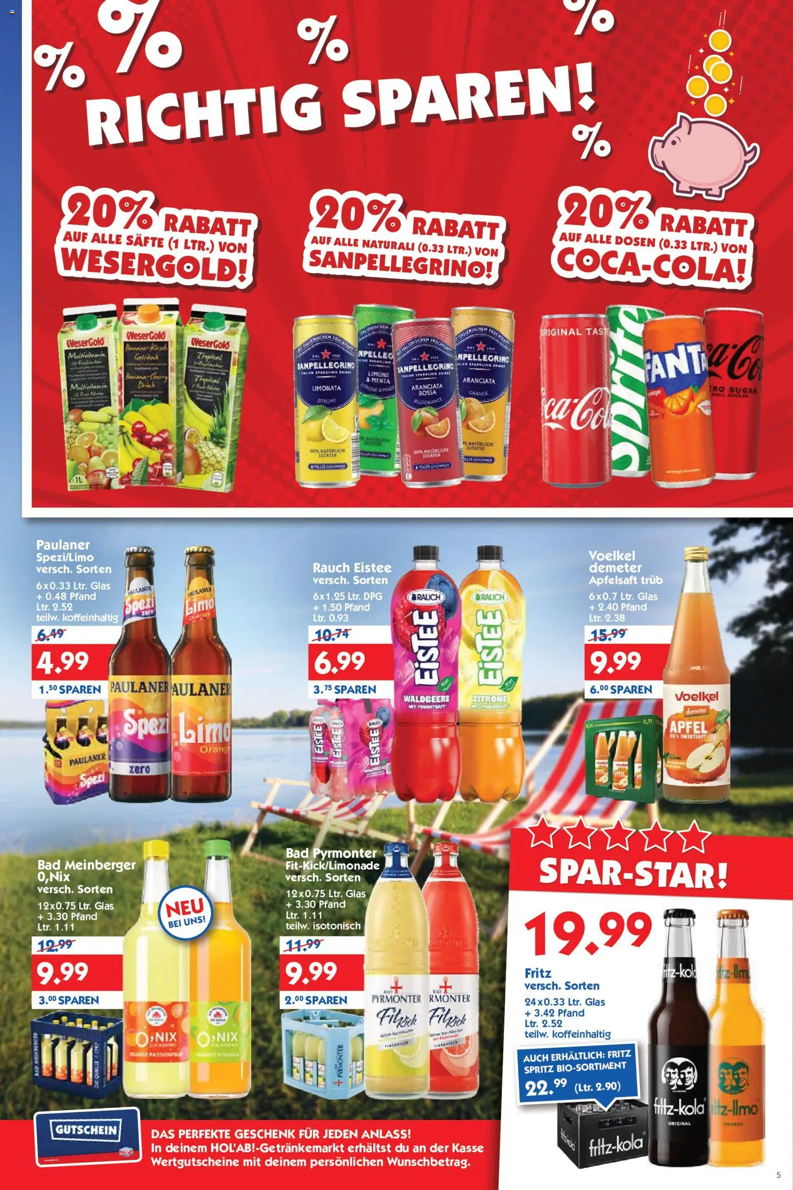 HOL’AB! Prospekt – gültig ab 17.08.2026 | Seite: 5 | Produkte: Apfelsaft, Zitrone, Fruchtsaft, Paulaner