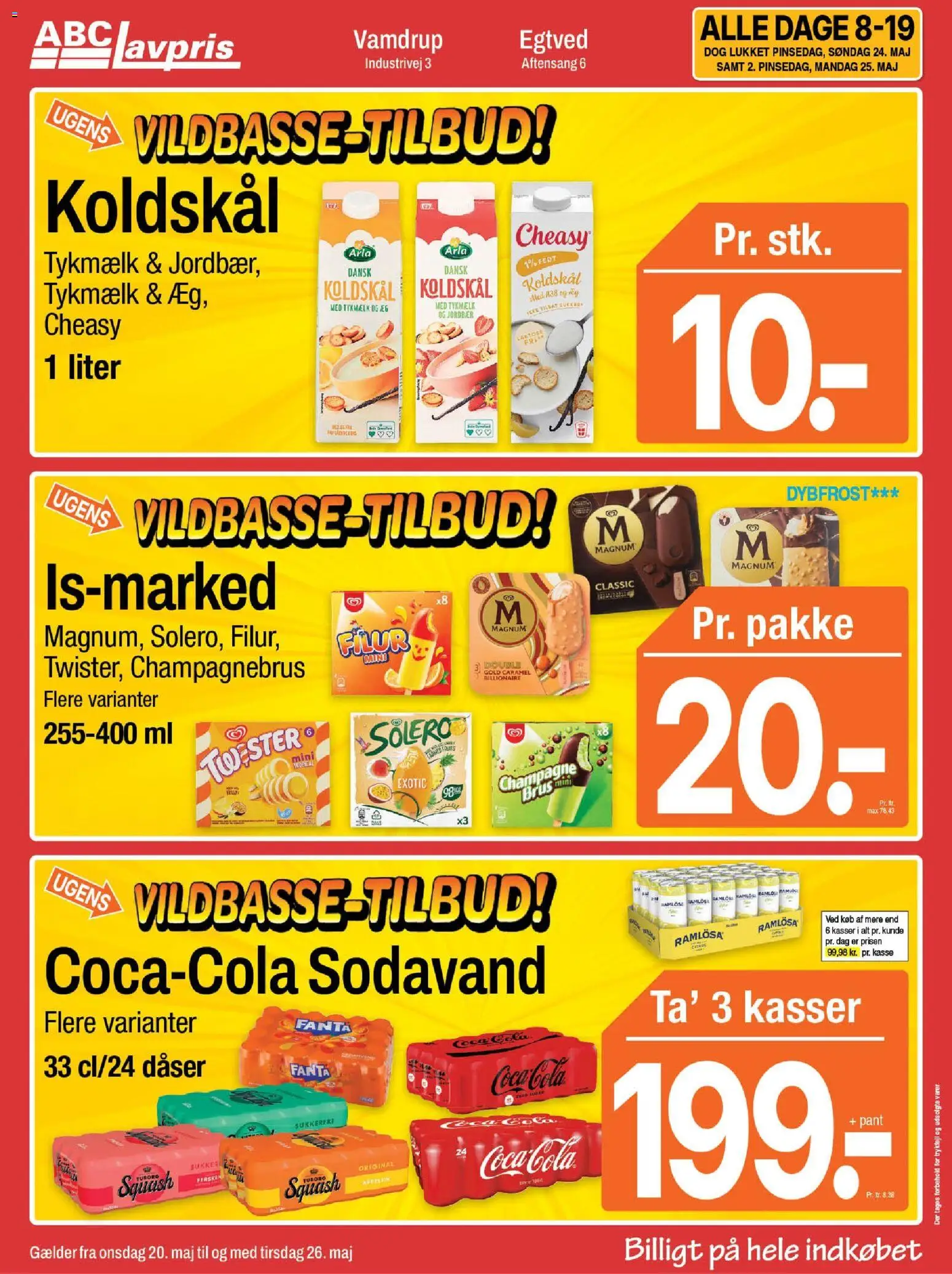 Abc Lavpris tilbudsavis – gyldig fra 20.05.2026 | Side: 2 | Produkter: Jordbær, Koldskål, Fanta, Cola