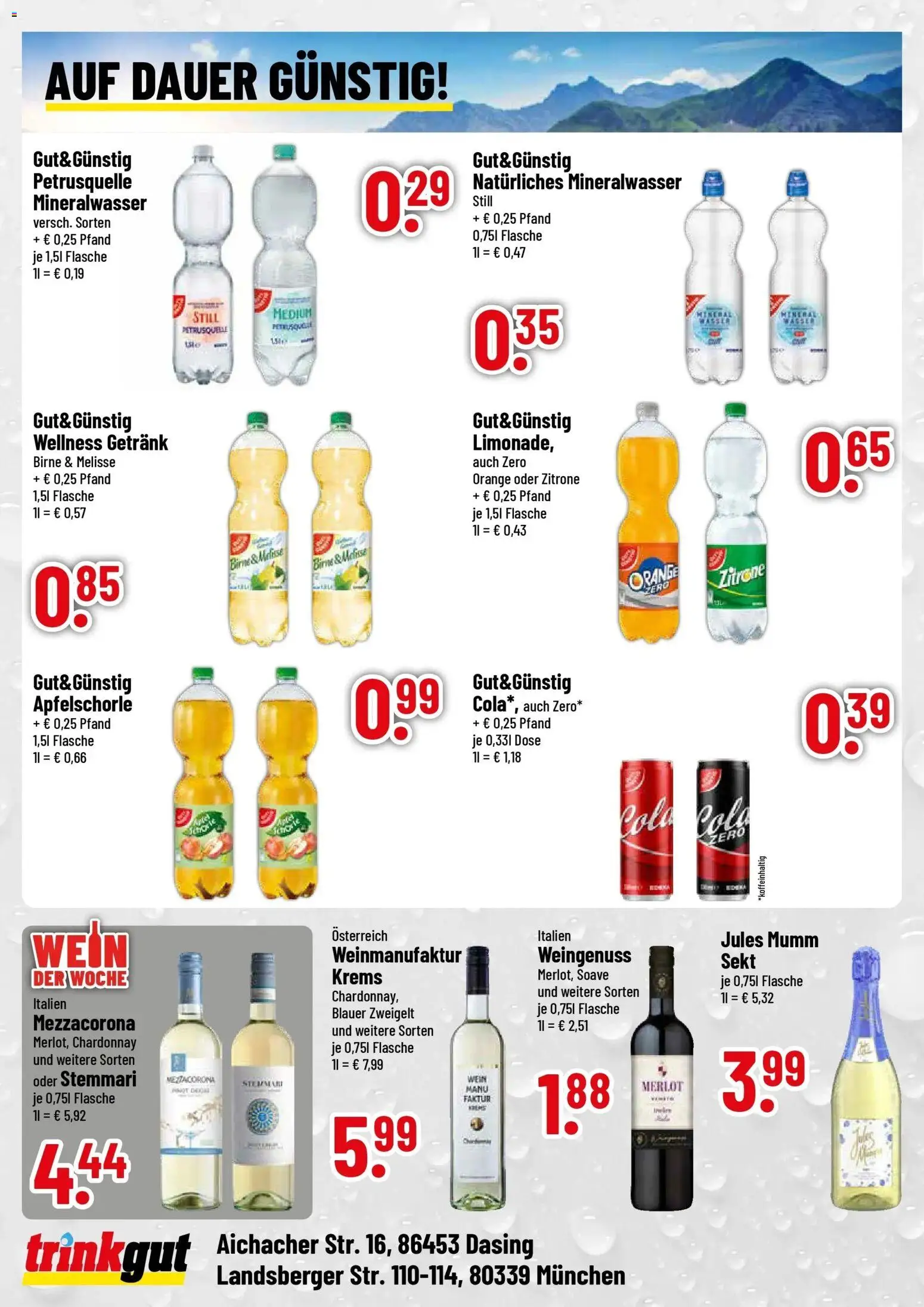 Trinkgut Prospekt München (ab 14.09.2026) » Angebote online | Seite: 4 | Produkte: Cola, Sekt, Zitrone, Wein