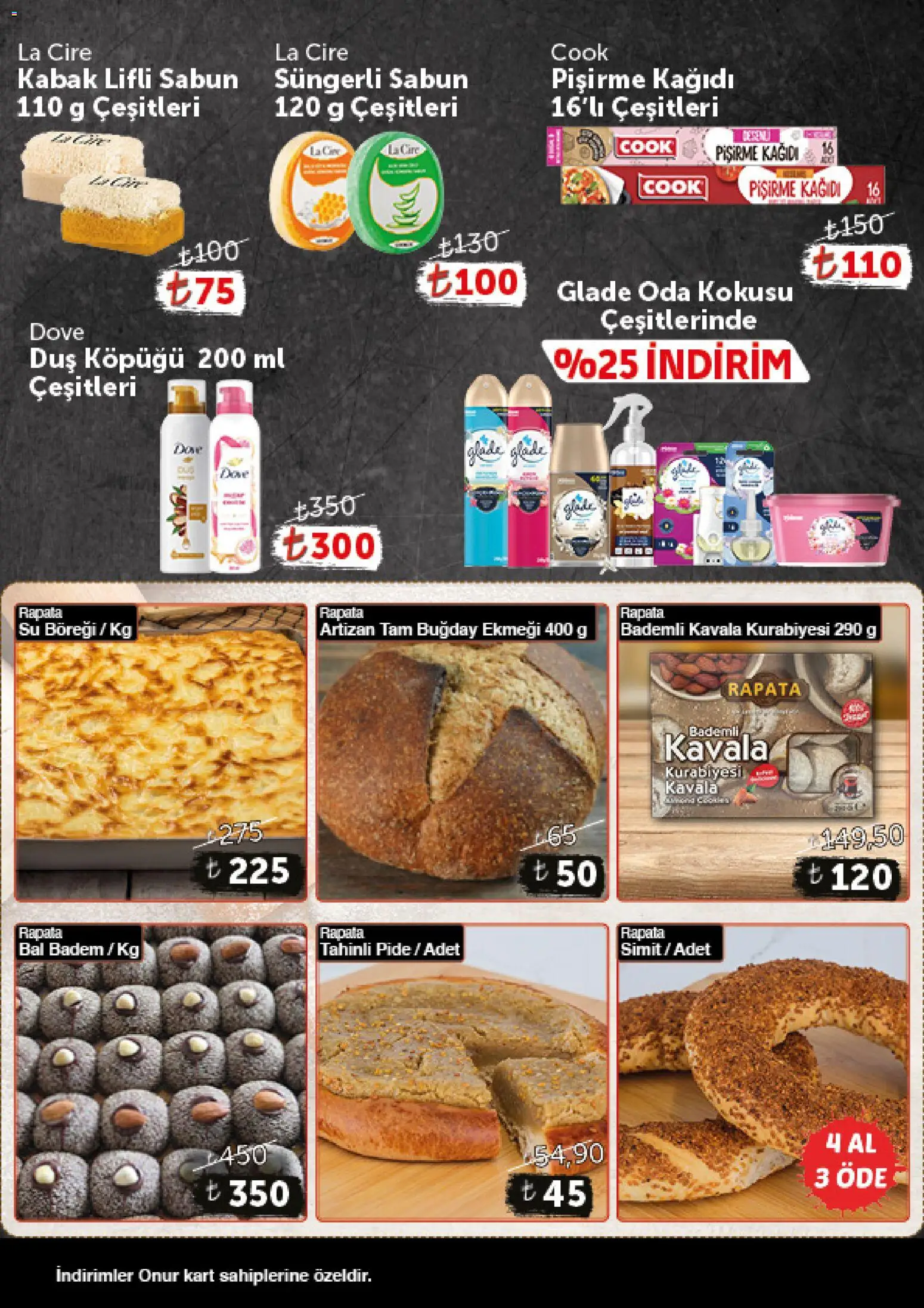 Onur Market - Katalog Gurme - 29 Eylül 2026 tarihinden itibaren geçerlidir | Sayfa: 13 | Ürünler: Oda kokusu, Duş, Kabak, Badem