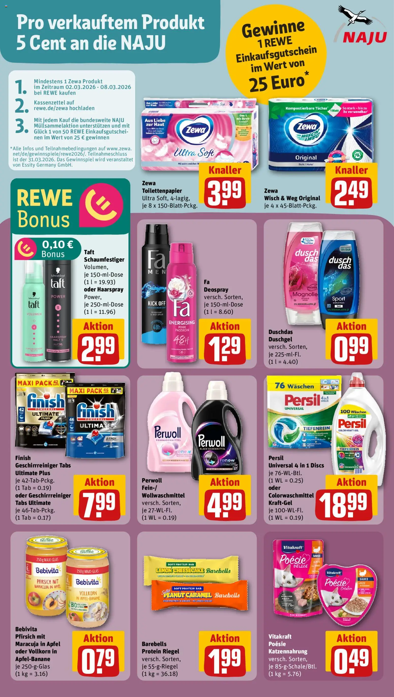 Rewe Prospekt 	 – gültig ab 02.03.2026 | Seite: 26 | Produkte: Äpfel, Duschdas, Shower Gel, Deospray