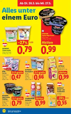 Lidl - Flugblatt ab 21.05.2026 gültig | Seite: 43 | Produkte: Mango, Himbeere, Milch, Creme