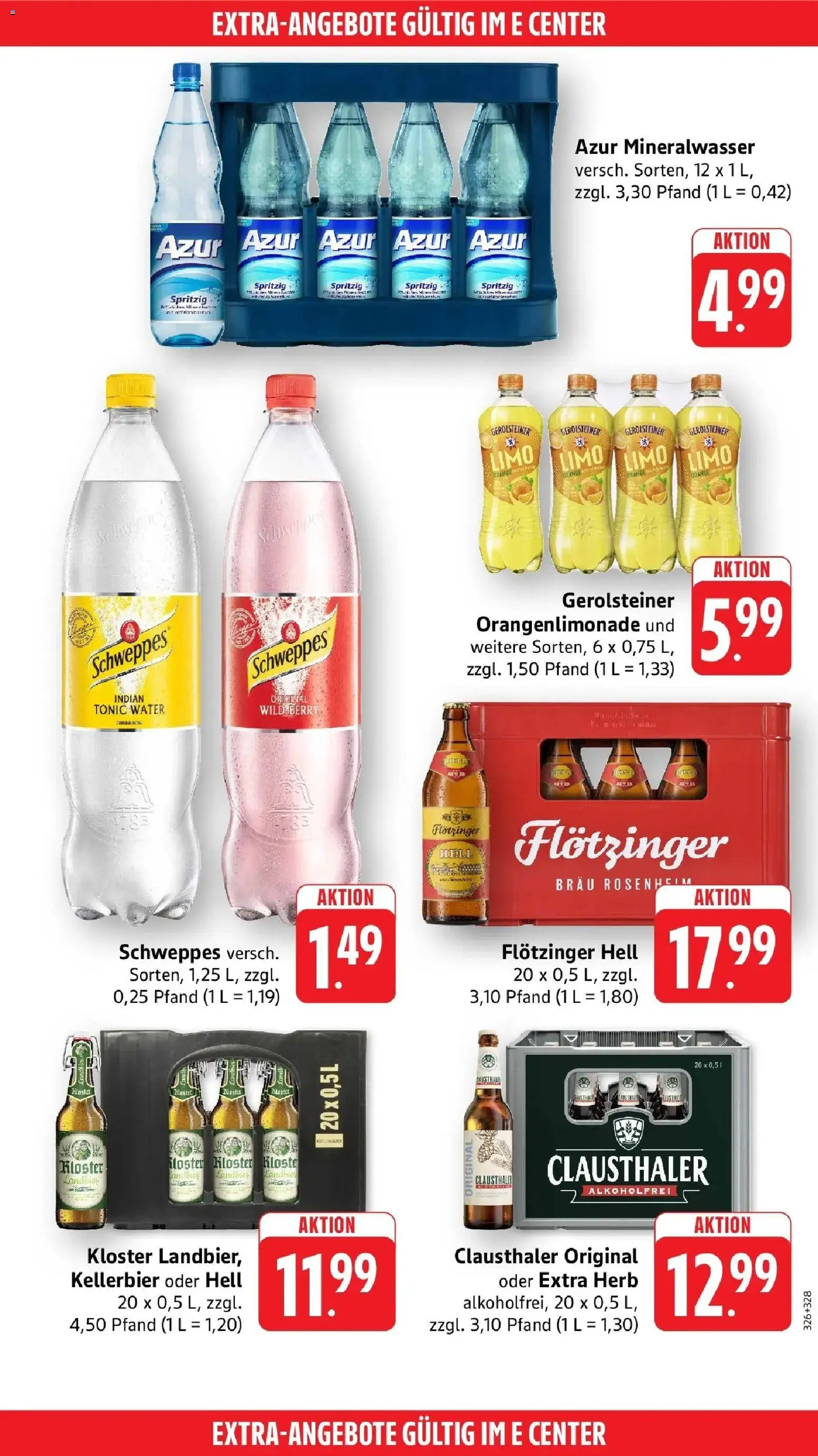 E center Prospekt Groß-Gerau (ab 17.08.2026) zum Blättern | Seite: 46 | Produkte: Schweppes, Mineralwasser, Gerolsteiner