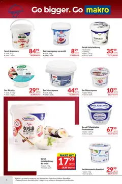 Pogląd oferty "Makro gazetka - Oferta dla gastronomii" - ważna od 12.05.2026 | Strona: 6 | Produkty: Cream cheese, Serek, Ser mascarpone, Ricotta