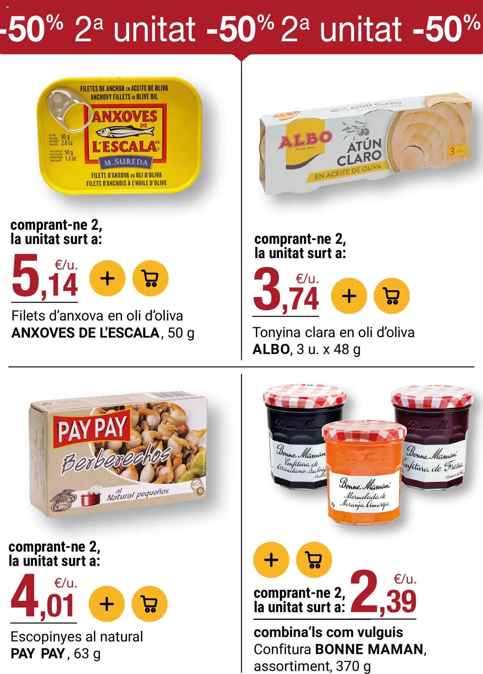 Bonpreu folleto │ válido desde el 16.06.2026 | Página: 33 | Productos: Berberechos, Aceite, Peso, Anchoa