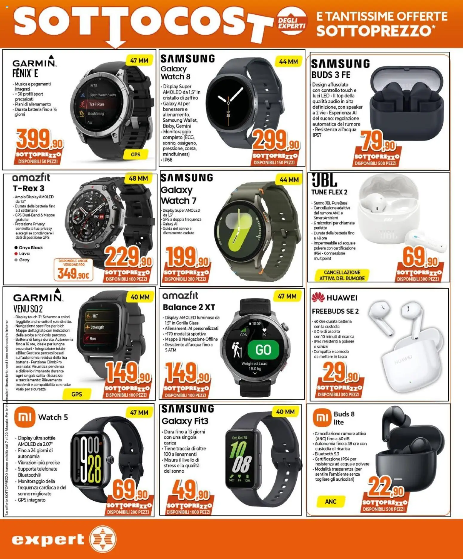 Volantino Expert del 07.05.2026 | Pagina: 4 | Prodotti: Auricolari, Top, Audio, Batteria