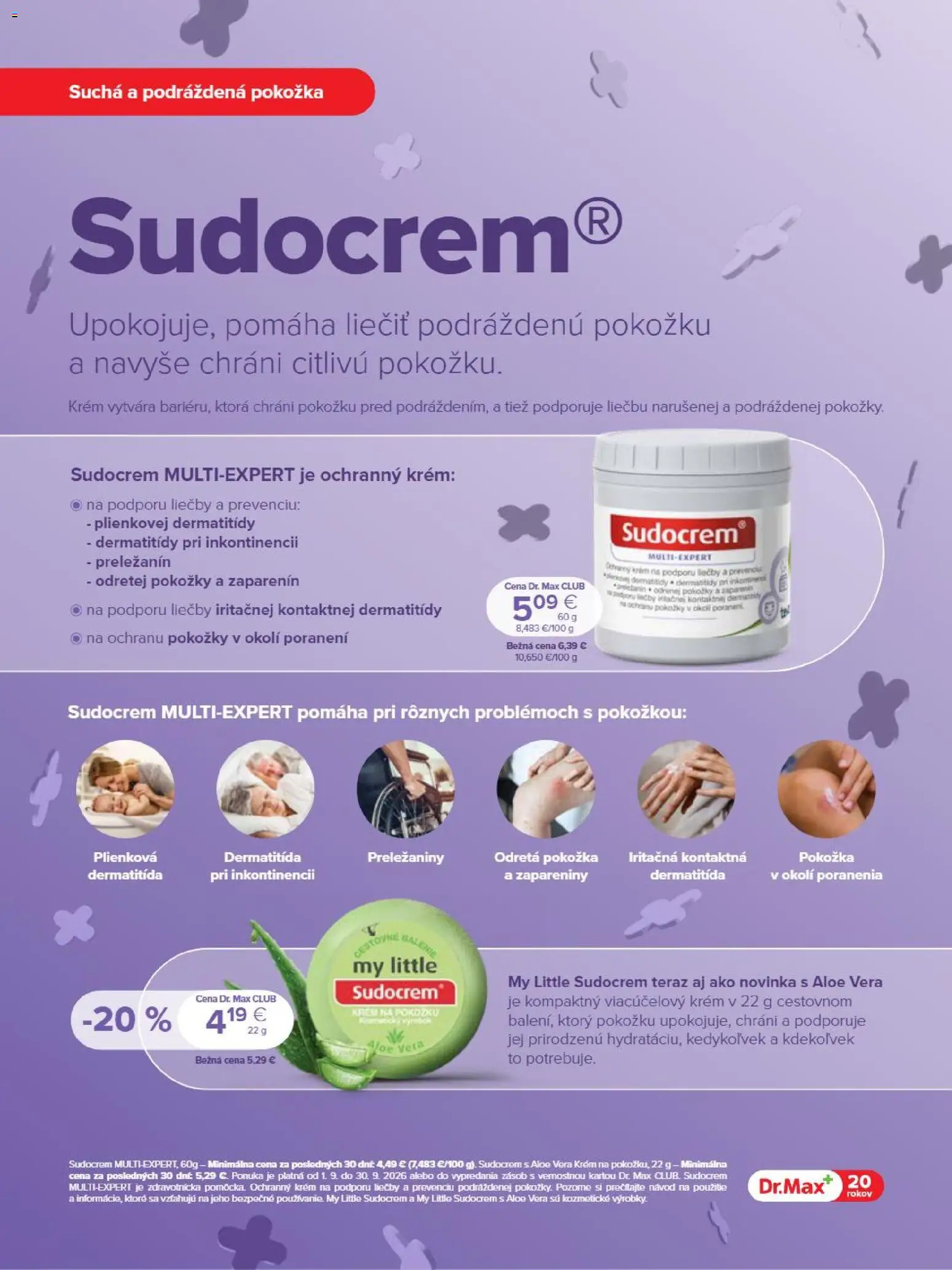 Nové Dr. Max akcie – leták je platný od 01.09.2026 | Strana: 19 | Produkty: Aloe Vera, Sudocrem, Krém