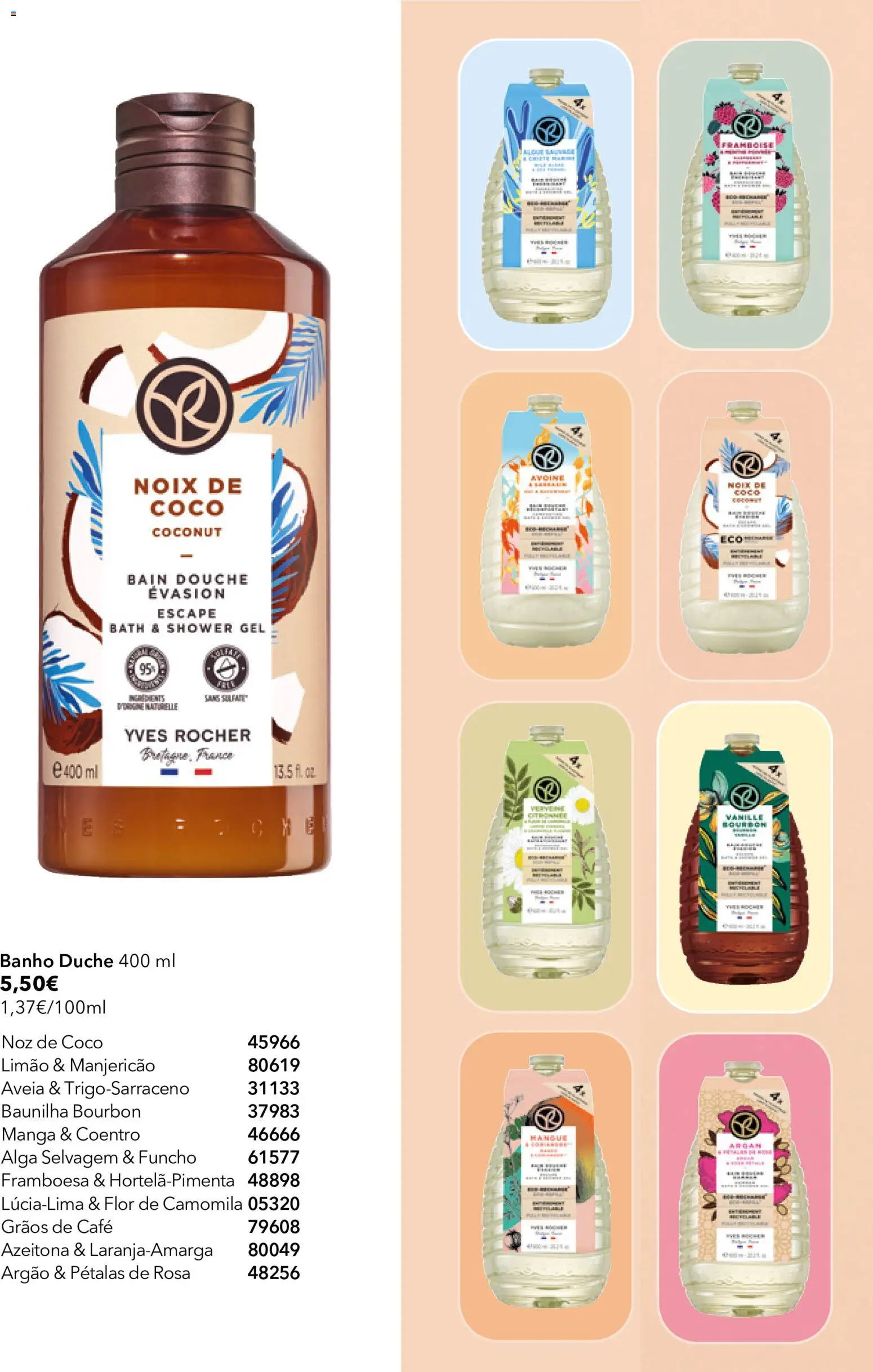 Yves Rocher Catalogo 13 │ válido de 21/10/2026 | Página: 60 | Produtos: Baunilha, Manga, Café, Coco