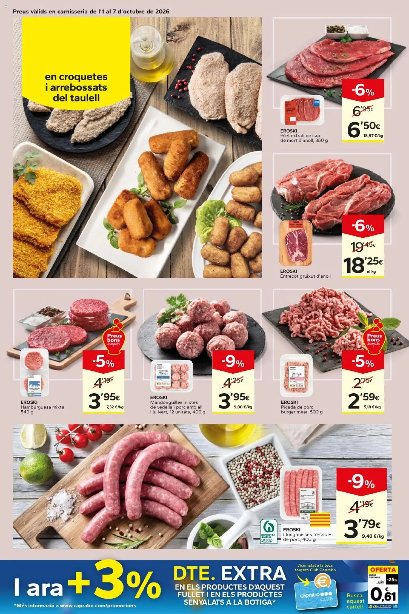 Caprabo folleto │ válido desde el 01/10/2026 | Página: 5 | Productos: Entrecot, Hamburguesa