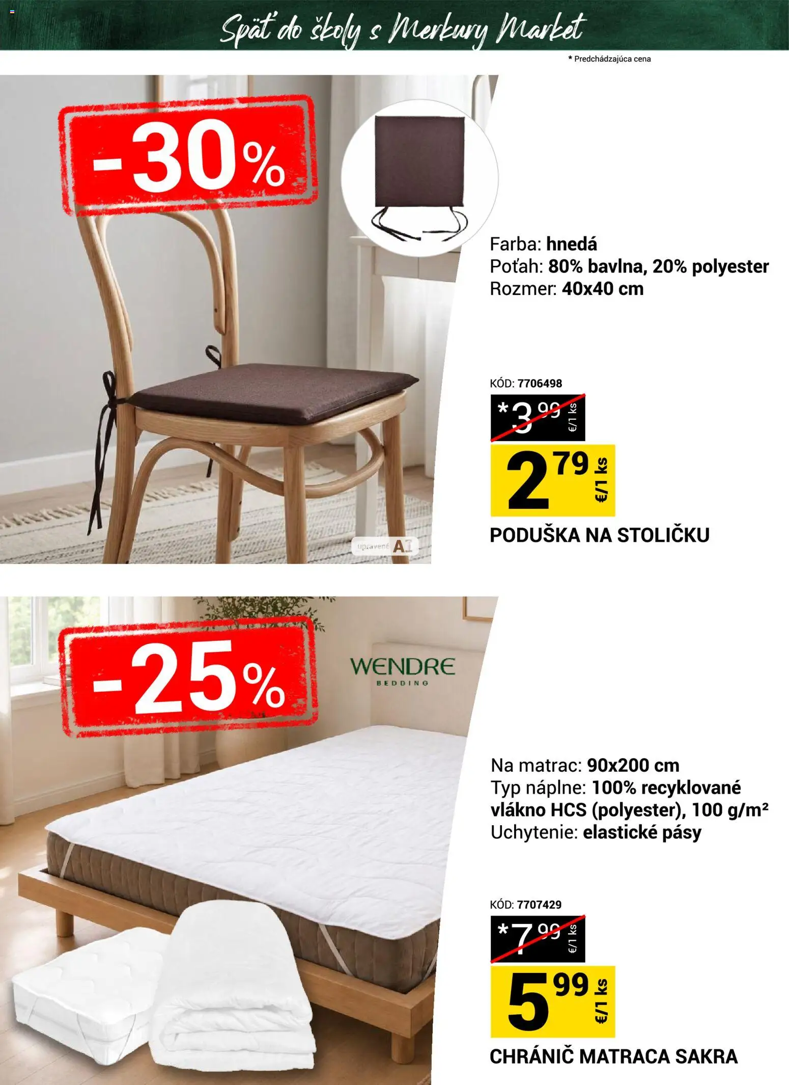 Nové Merkury Market akcie – leták je platný od 22.08.2026 | Strana: 5 | Produkty: Matrac, Matrac 90x200