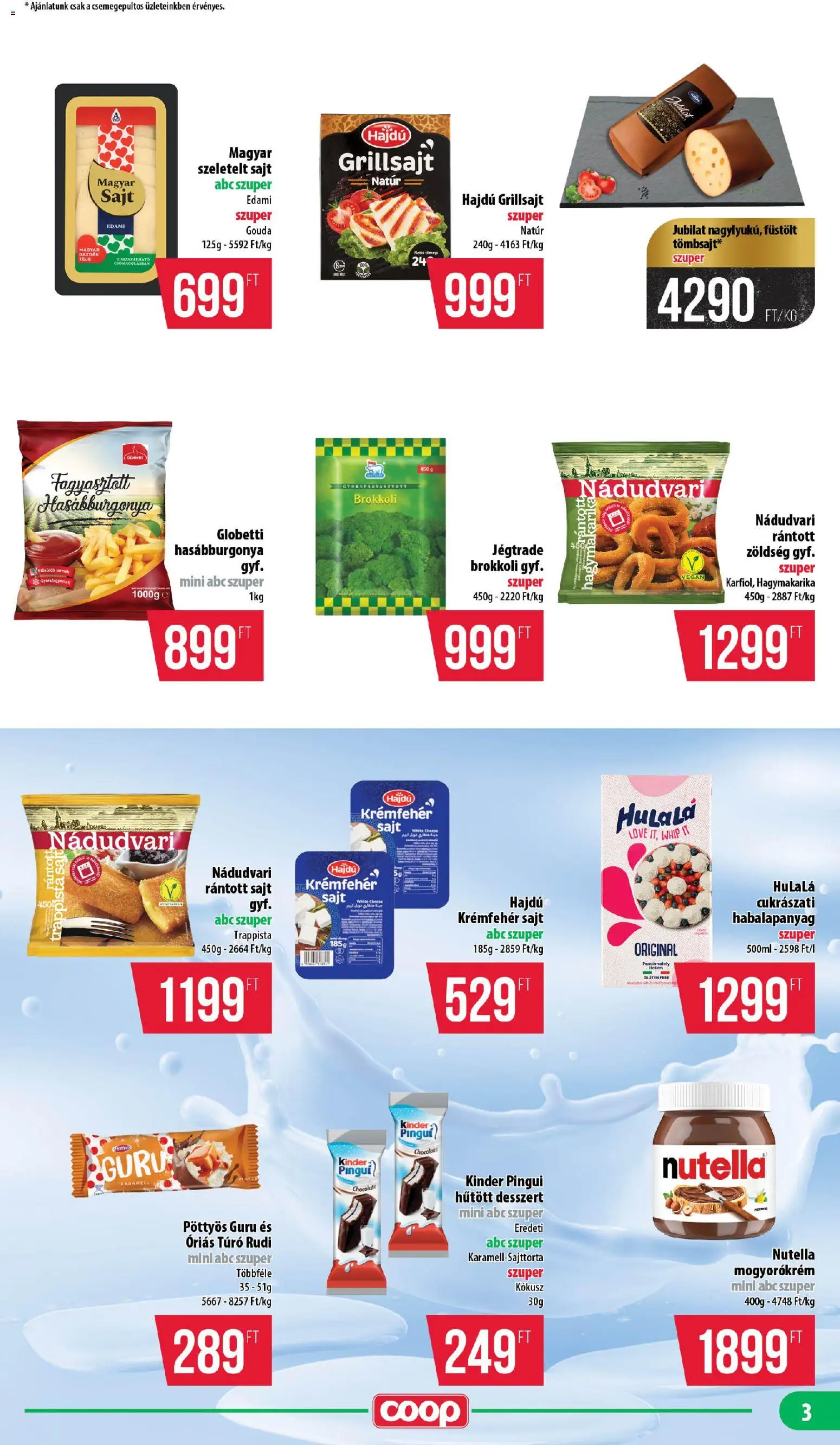 COOP akciós ujság - amely érvényes a következő dátumtól: 2026.10.15. | Oldal: 3 | Termékek: Vegán, Brokkoli, Trappista sajt, Hagymakarika