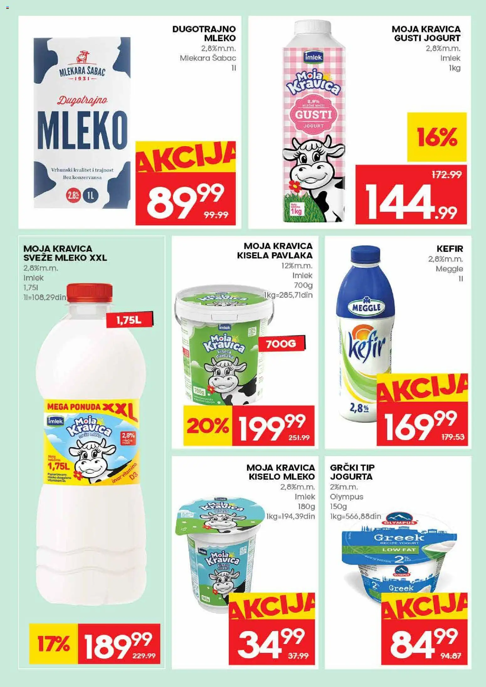 Roda katalog - važi od 07.05.2026 | Strana: 10 | Proizvode: Kisela pavlaka, Sveže mleko, Mleko, Pavlaka