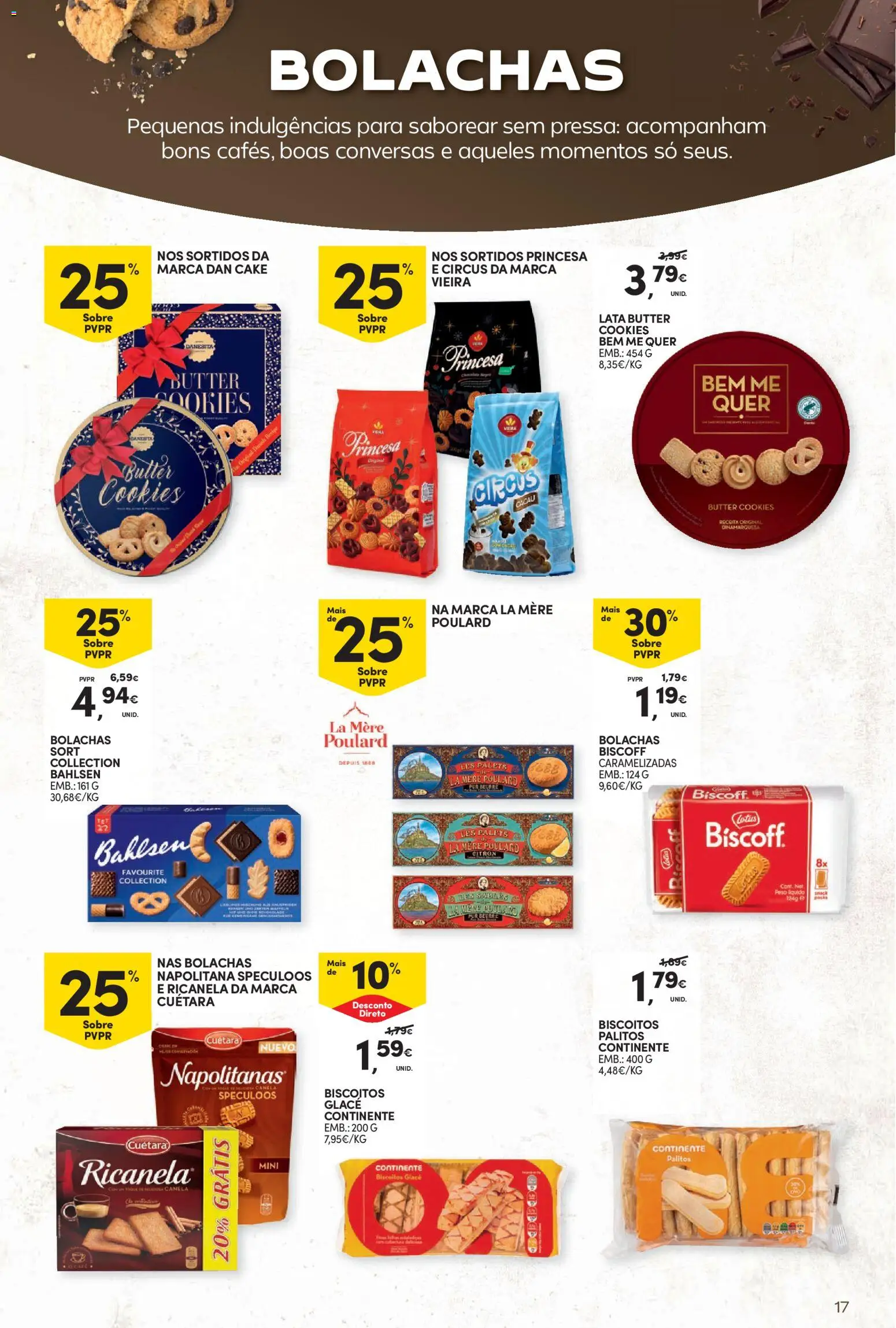 Continente Bebidas Quentes │ válido de 13/10/2026 | Página: 17 | Produtos: Bolachas, Cacau, Biscoitos