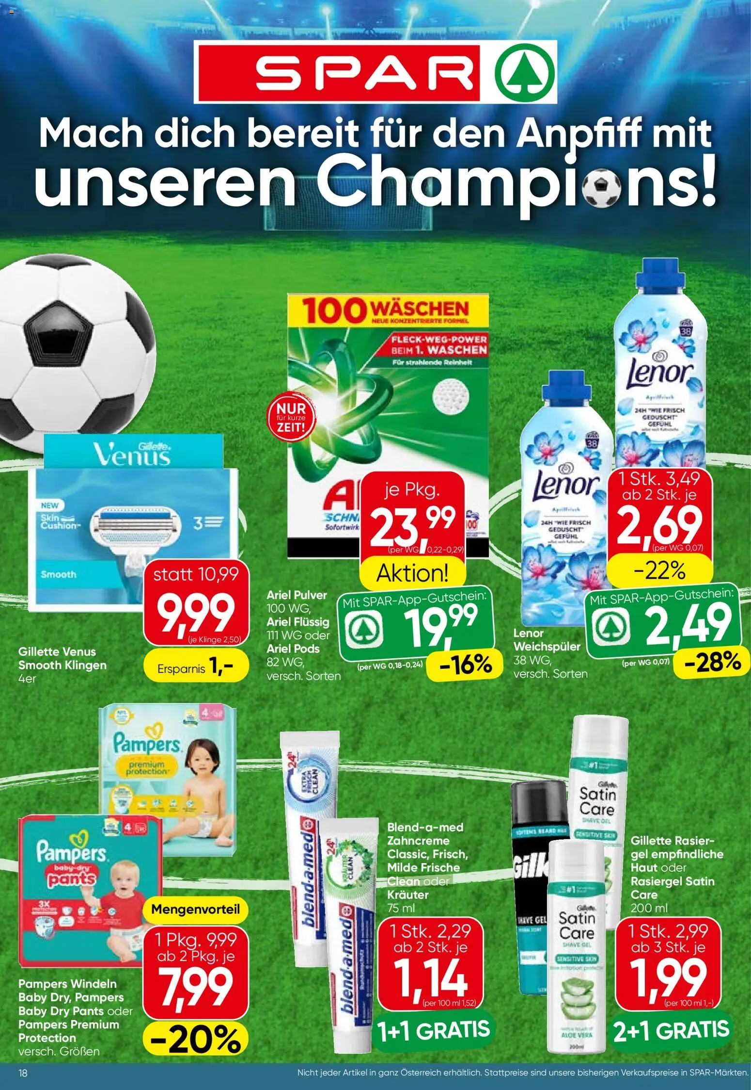 Spar - Steiermark gültig ab 03.06.2026 | Seite: 18 | Produkte: Pampers, Weichspüler