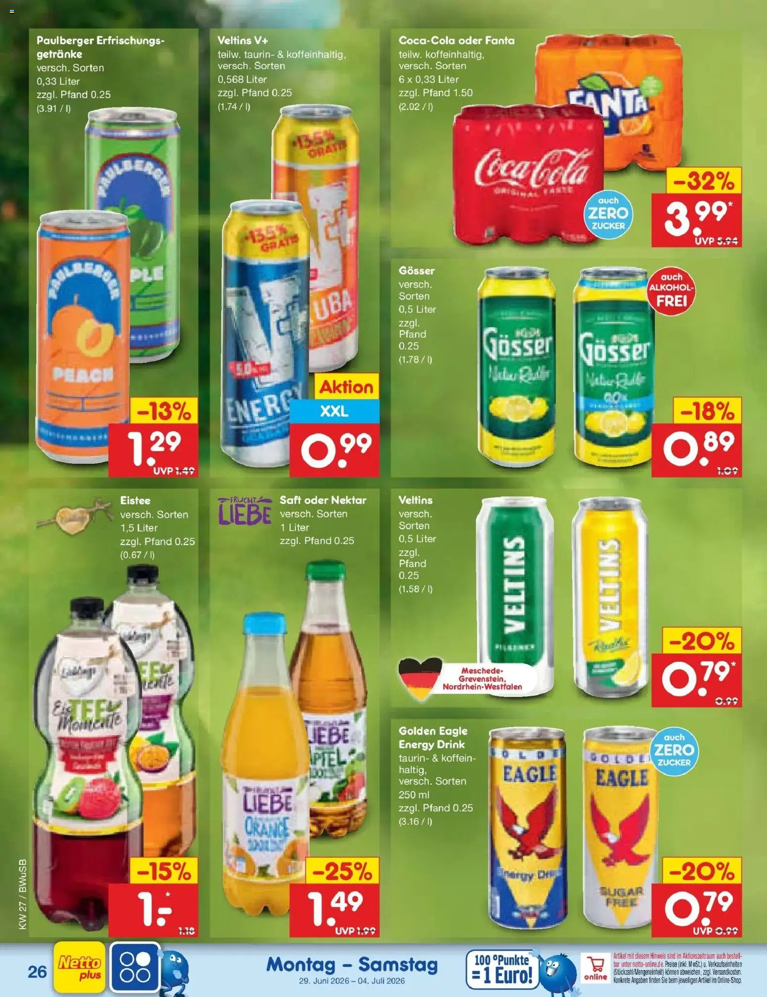 Netto Marken-Discount Prospekt Stemwede-Dielingen – gültig ab 29.06.2026 | Seite: 38 | Produkte: Fanta, Energy, Äpfel, Zucker
