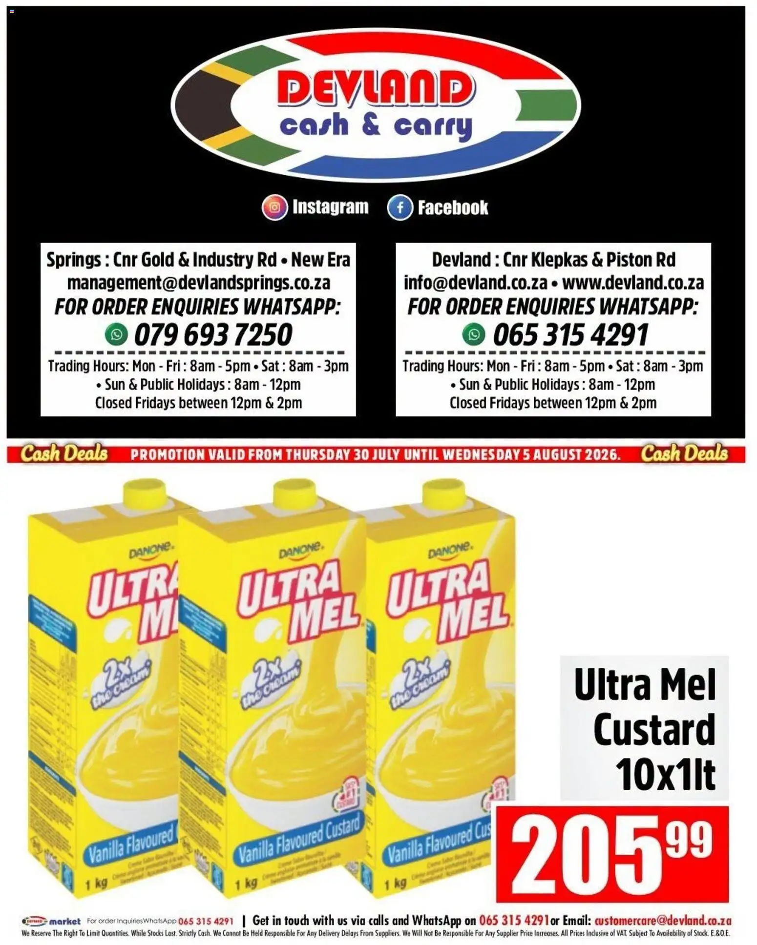 New Devland catalogue – valid from 30/07/2026 | Page: 2 | Products: Custard, Cream