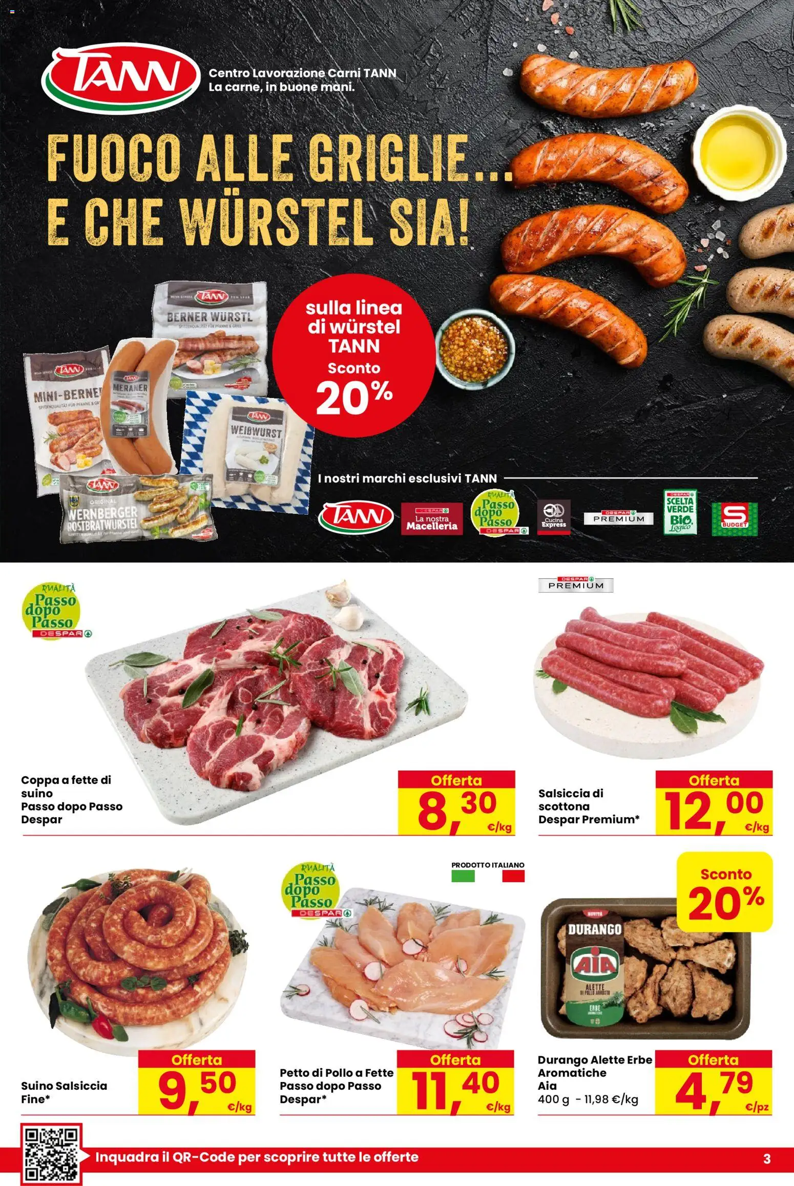Volantino Despar del 28.05.2026 | Pagina: 3 | Prodotti: Petto di Pollo, Pollo, Salsiccia, Wurstel
