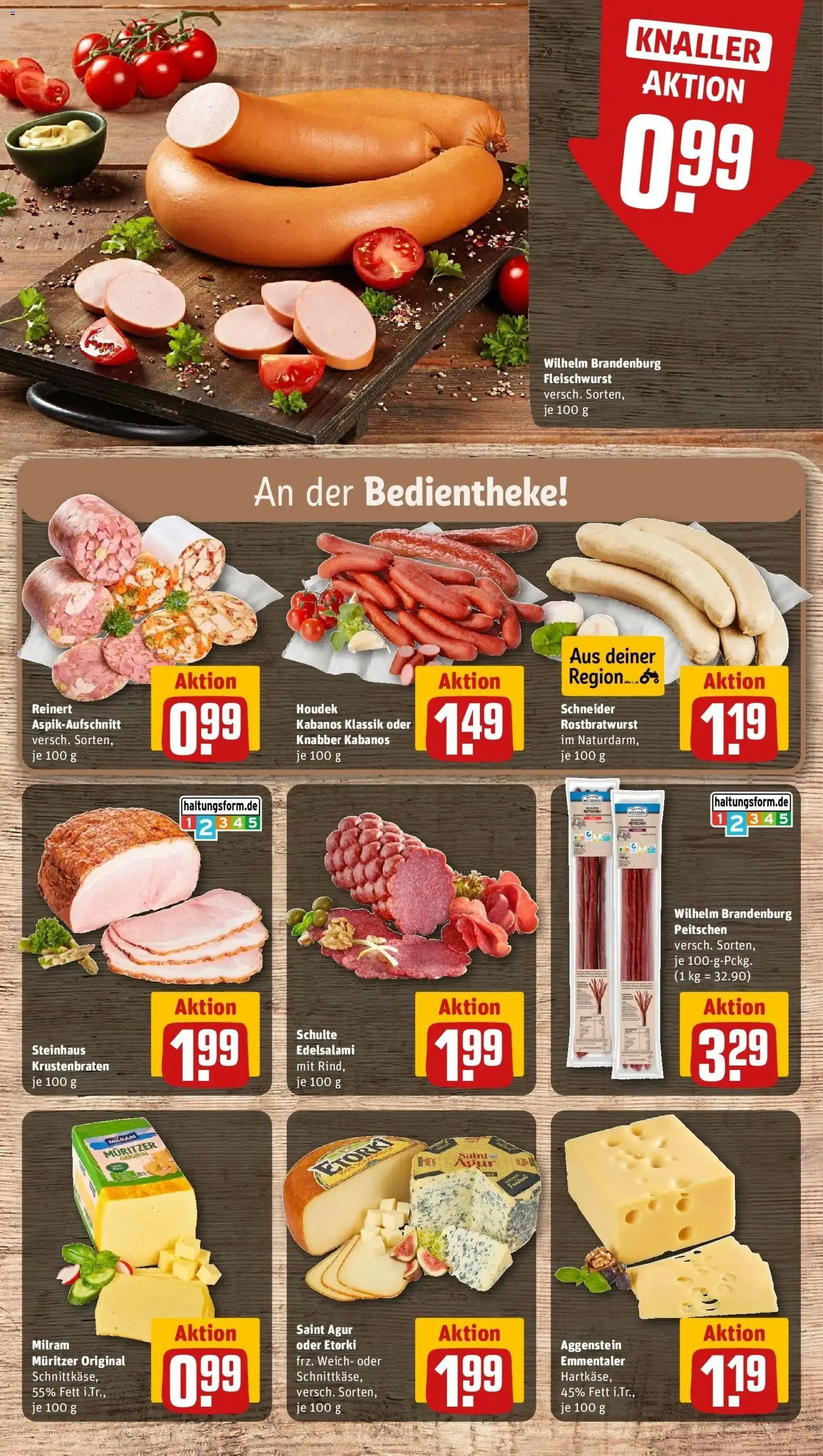 REWE Prospekt ab 17.08.2026 zum Blättern » Angebote | Seite: 14 | Produkte: Krustenbraten, Milram
