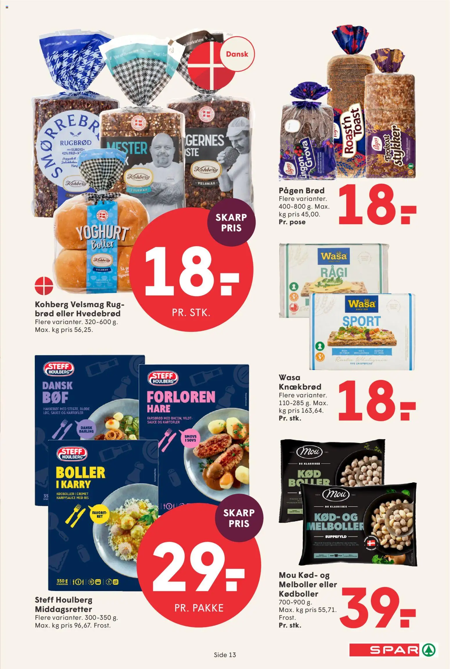 Spar tilbudsavis – gyldig fra 23/10/2026 | Side: 14 | Produkter: Karry, Brød, Kartofler, Rugbrød