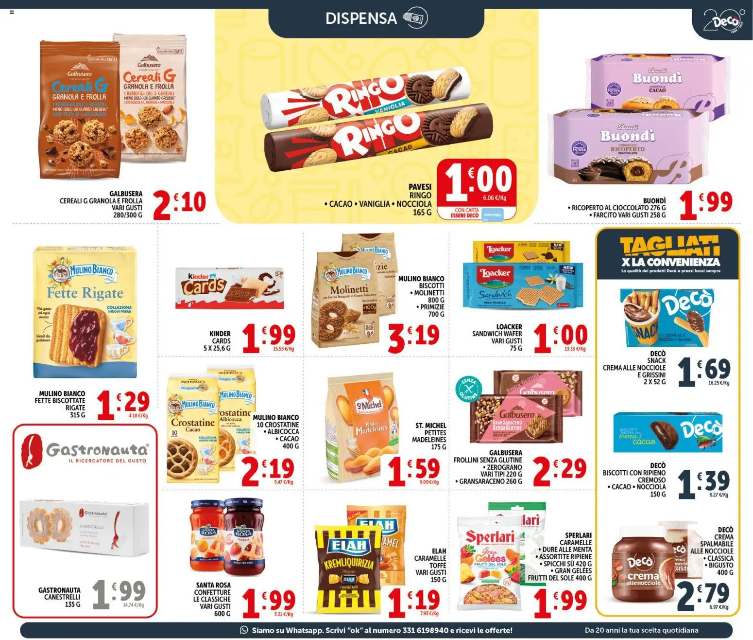 Volantino Decò del 20.05.2026 | Pagina: 13 | Prodotti: Cioccolato, Biscotti, Farina, Canestrelli