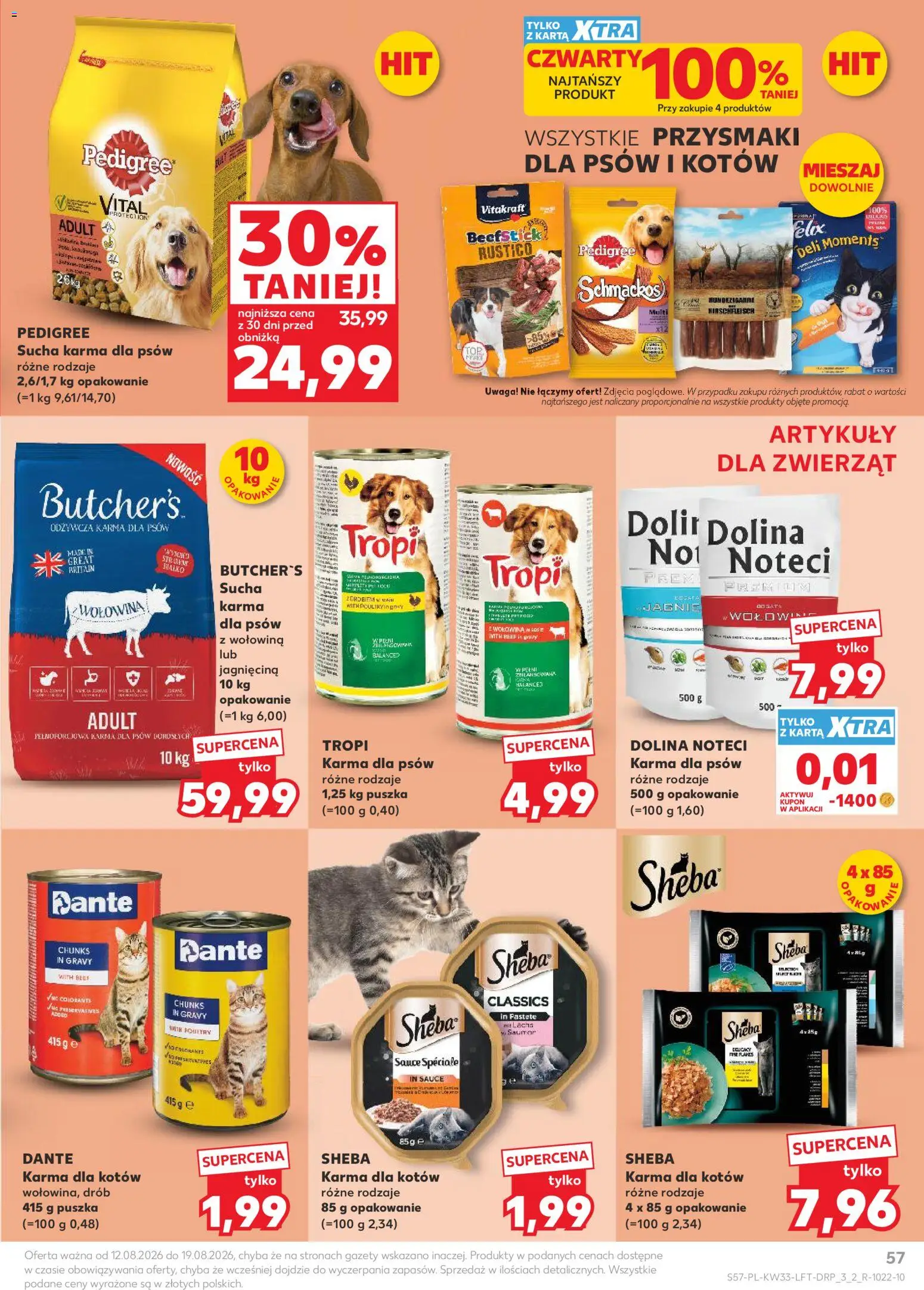 Kaufland Polsko leták od 12.08.2026 | Strana: 57 | Produkty: Purina, Pedigree, Sheba