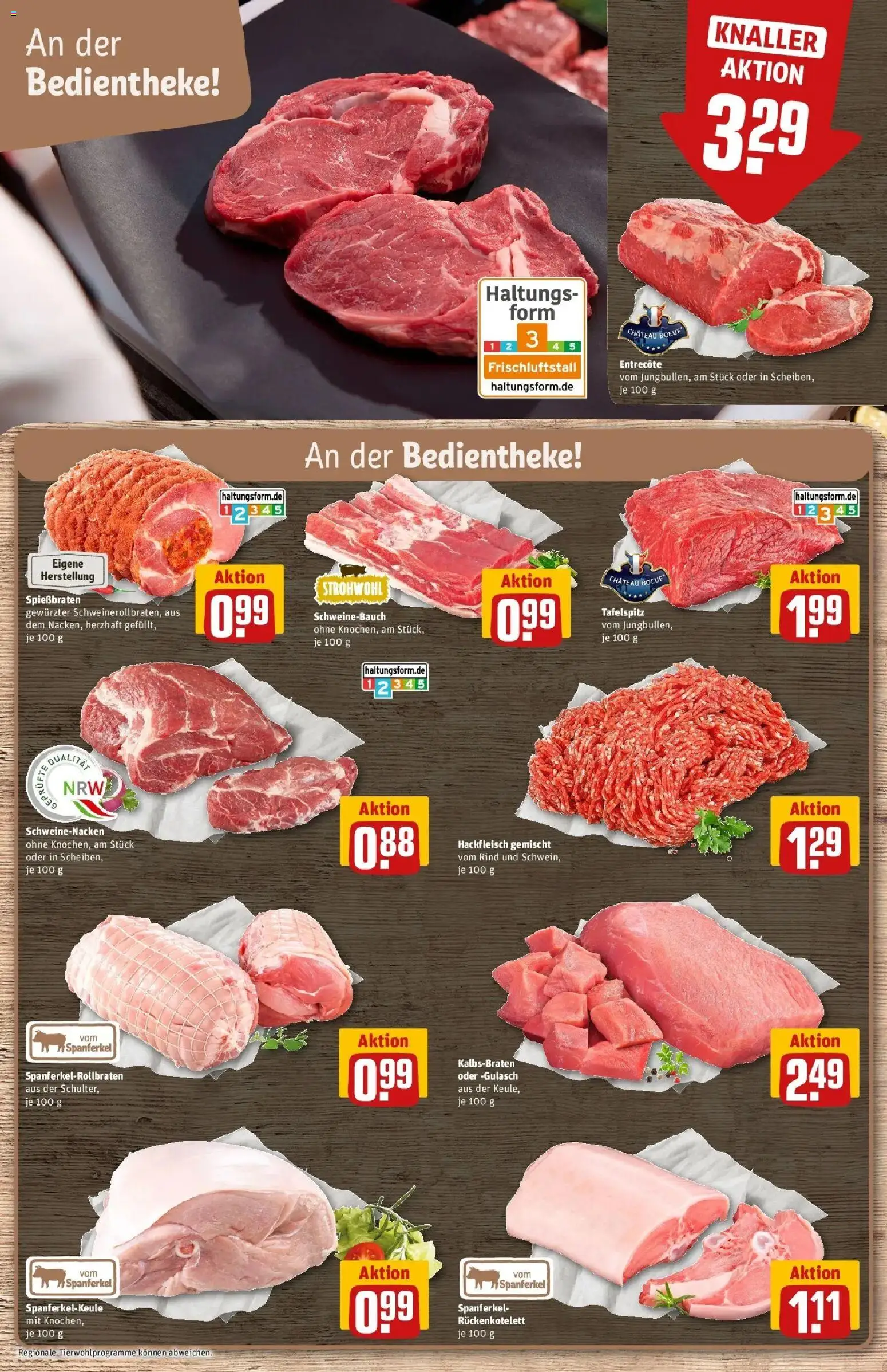 REWE Prospekt ab 07.09.2026 zum Blättern » Angebote | Seite: 8 | Produkte: Tafelspitz, Schweinenacken, Entrecote, Hackfleisch