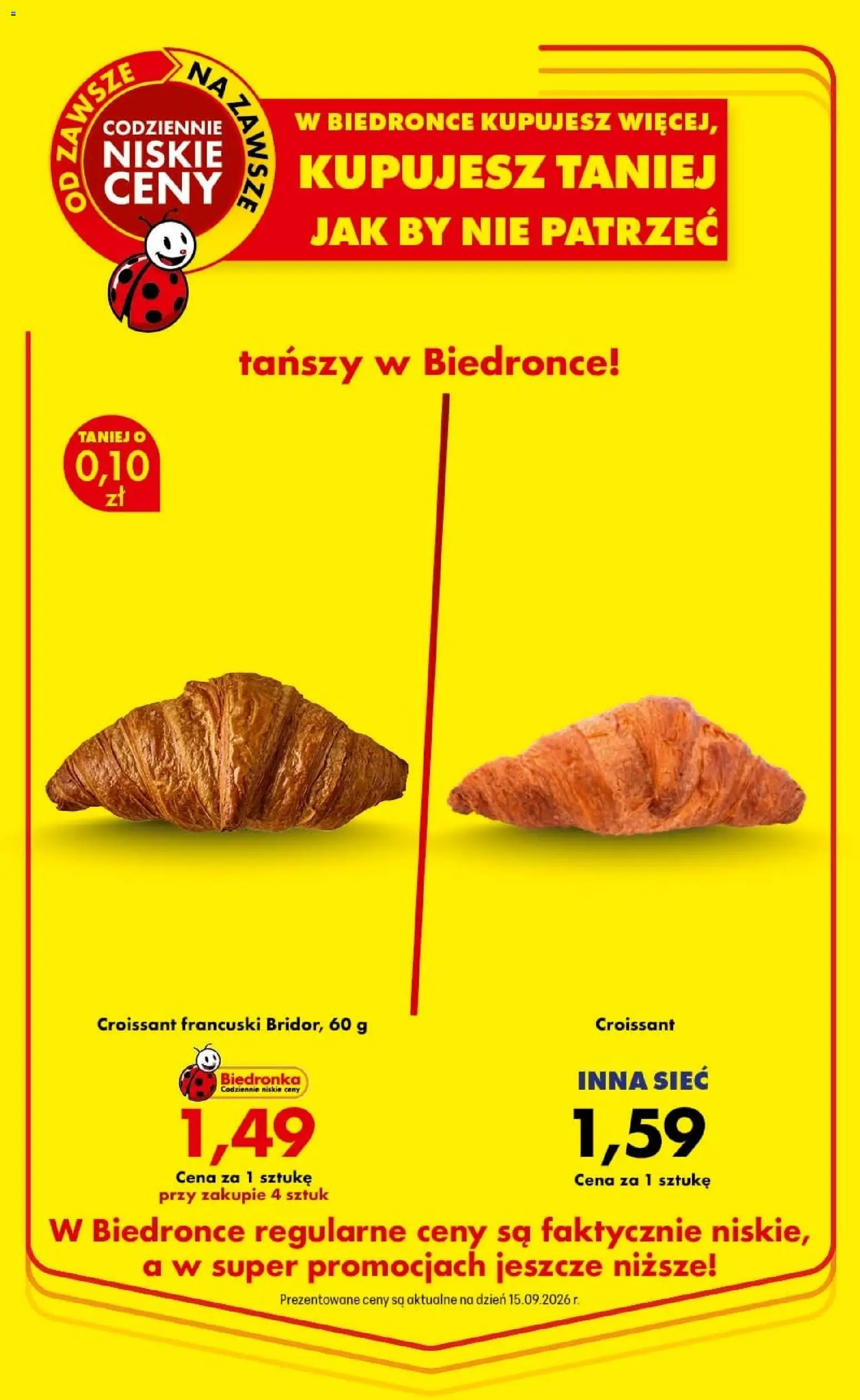 Biedronka Polsko leták - Codziennie niskie ceny od 01.10.2026 | Strana: 94 | Produkty: Croissant