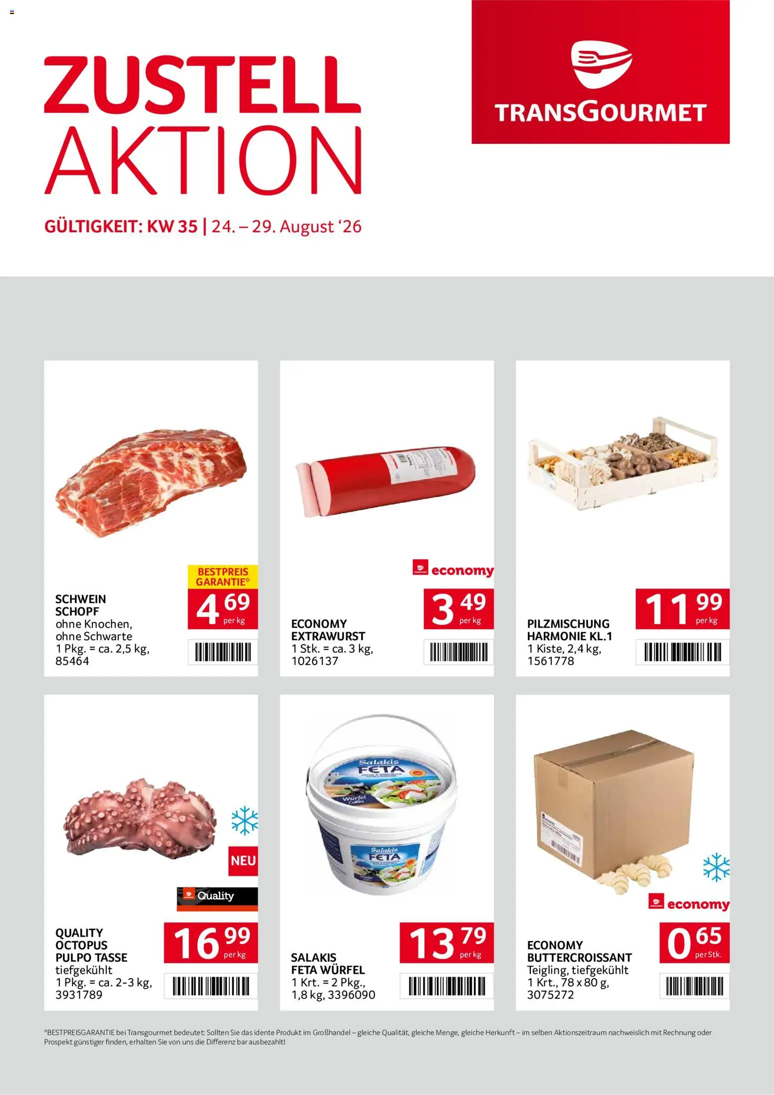 Transgourmet Zustellaktion gültig ab 24.08.2026 | Seite: 1