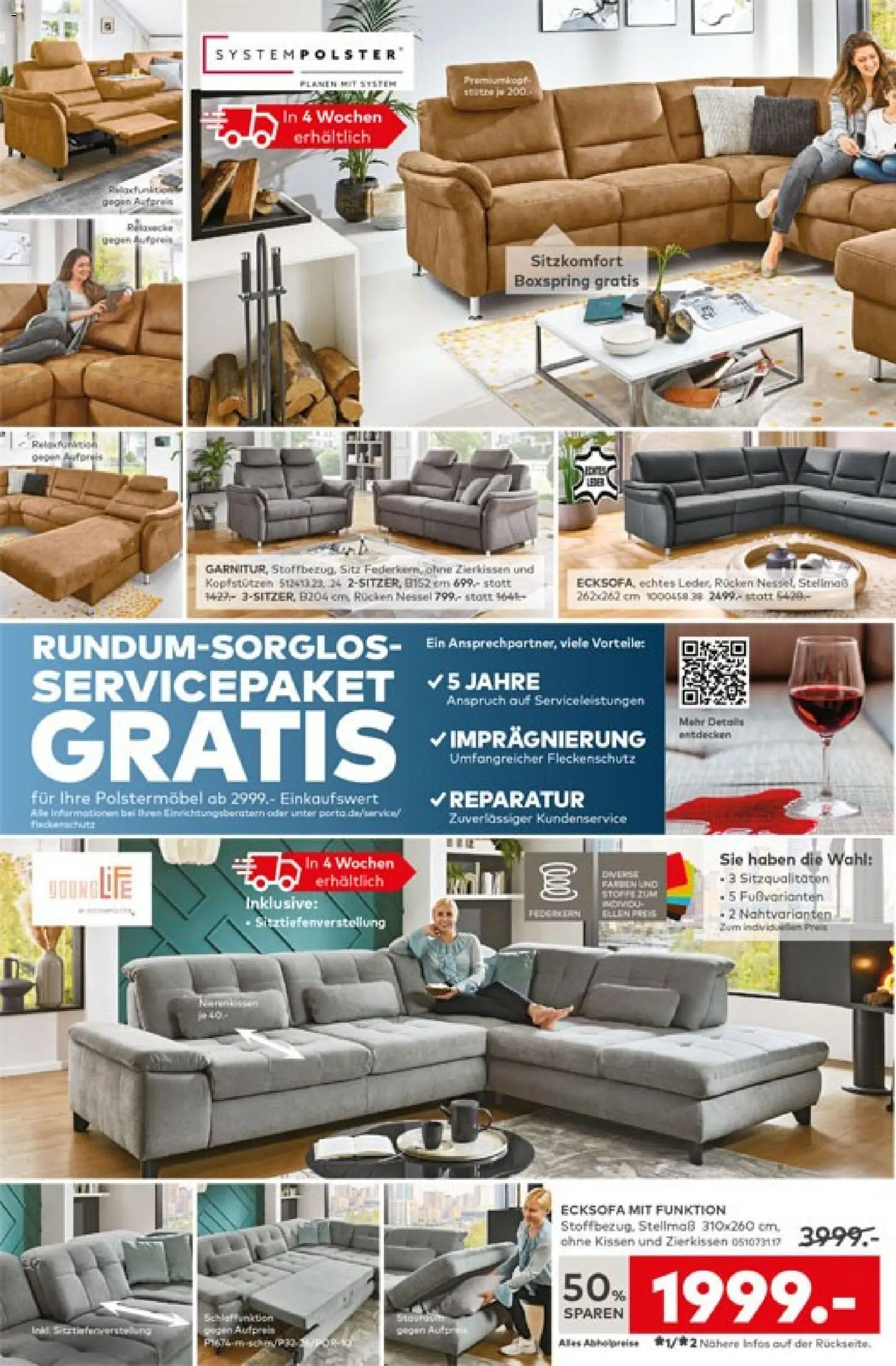 Porta! Prospekt – gültig ab 07.09.2026 | Seite: 2 | Produkte: Ecksofa, Kissen