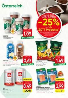 SPAR Gourmet Flugblatt ab 01.07.2026 gültig | Seite: 11 | Produkte: Milch, Bananen