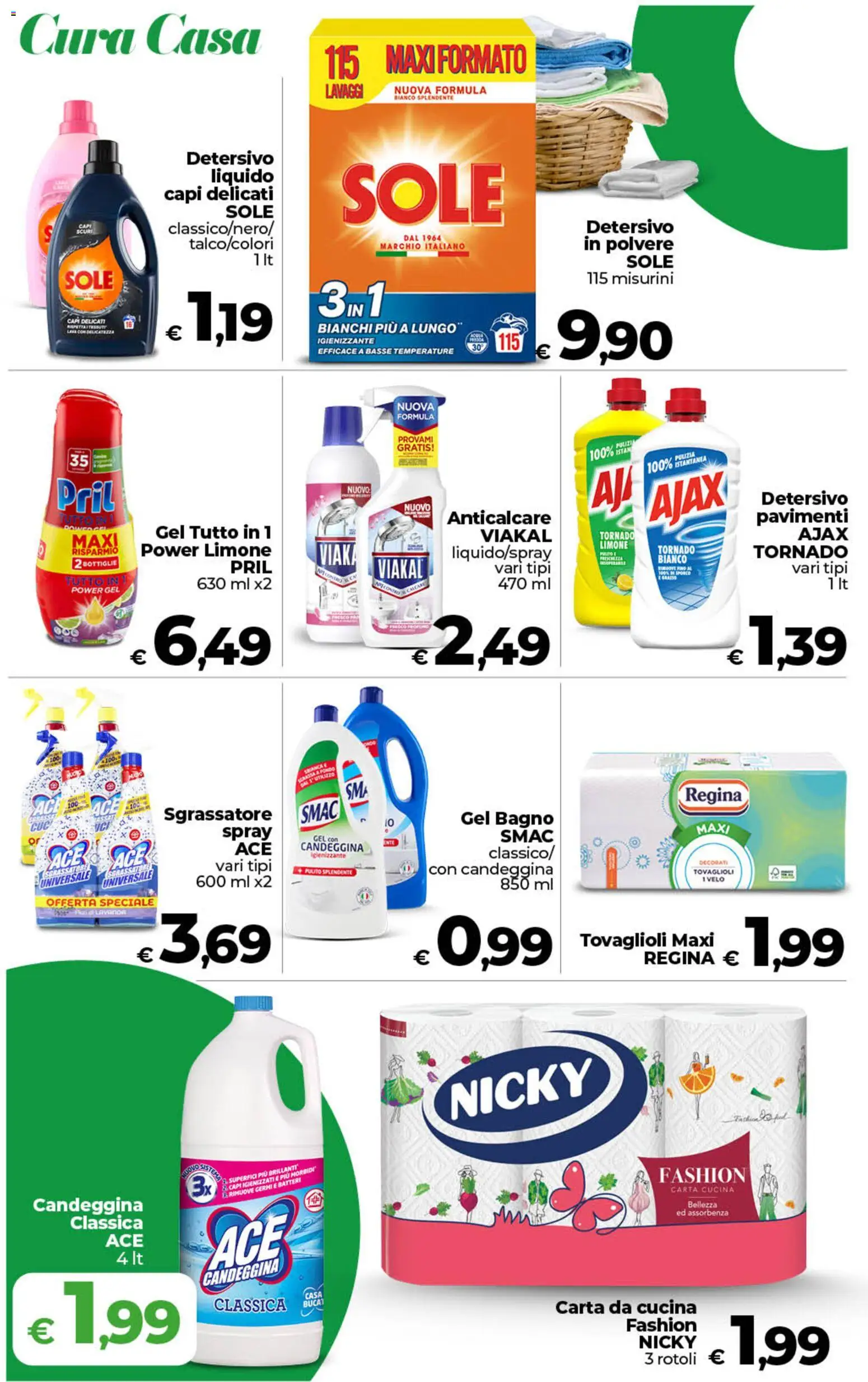 Volantino COOP del 10/07/2026 | Pagina: 19 | Prodotti: Anticalcare, Sgrassatore, Limone, Bagno