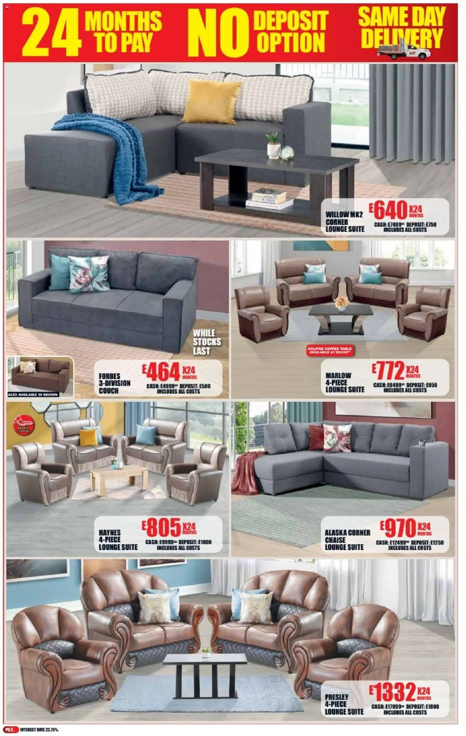 New Lewis Stores catalogue – valid from 06/07/2026 | Page: 2 | Products: Couch, Table, Lounge suite, Chaise