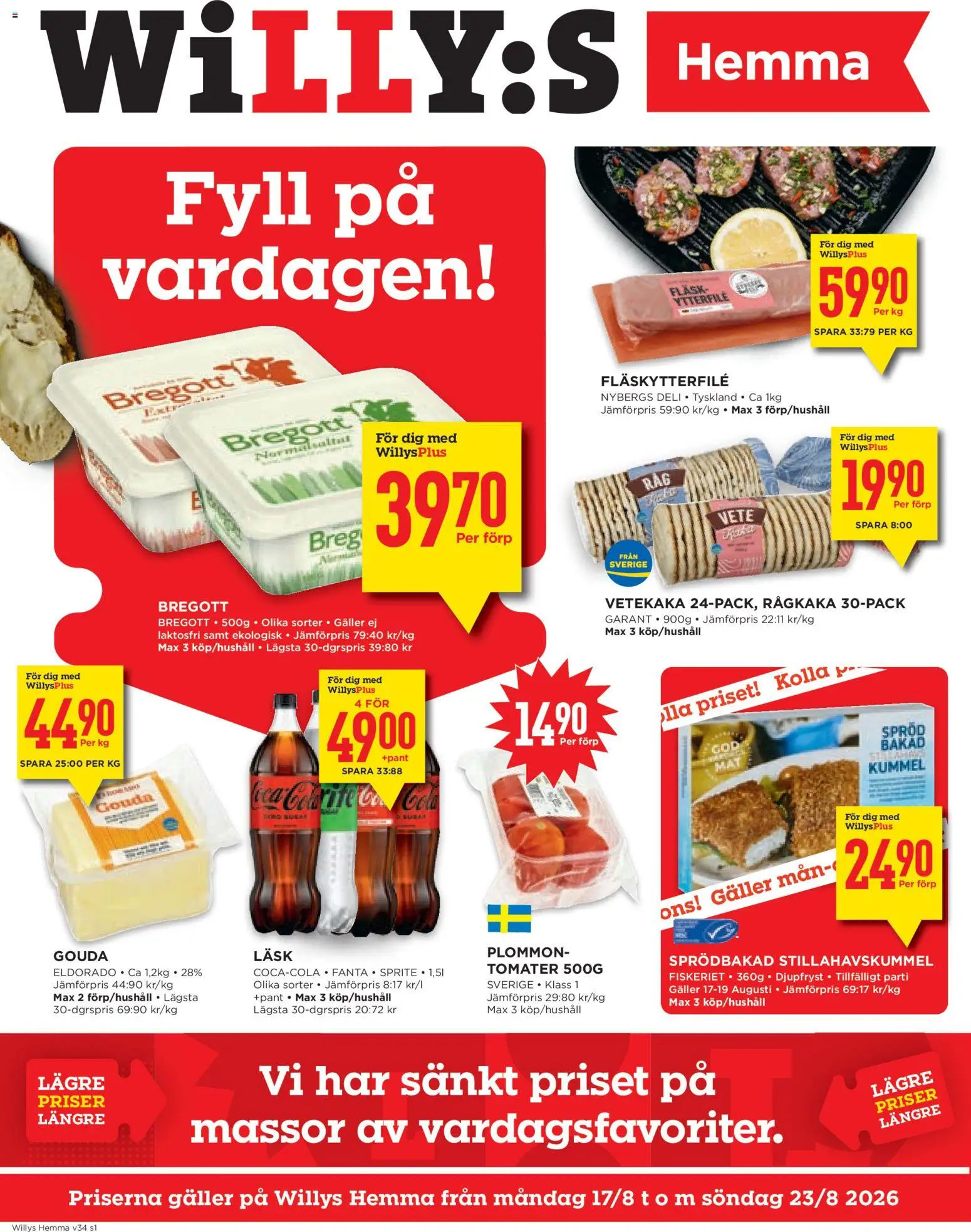 Willys reklamblad aktuell från 17/08/2026 | Sida: 1