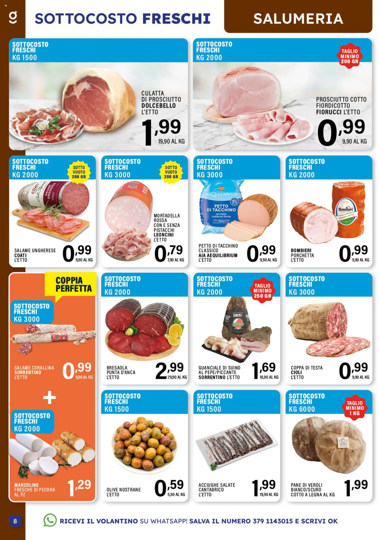 Volantino GECOP del 07/09/2026 | Pagina: 8 | Prodotti: Arrosto, Prosciutto Cotto, Salame, Pistacchi