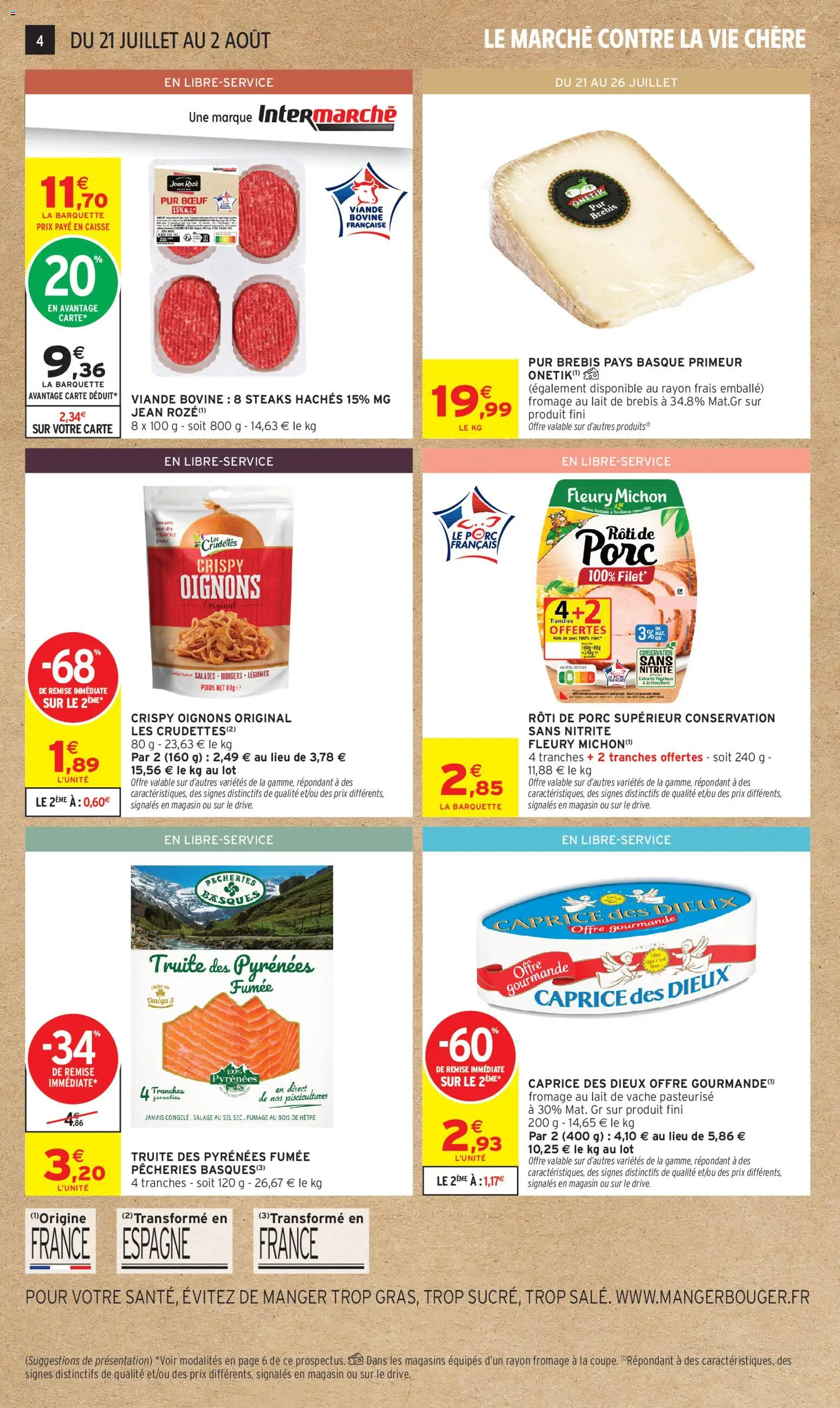 {H1} | Page: 4 | Produits: Caprice des dieux, Viande, Oignons, Viande bovine